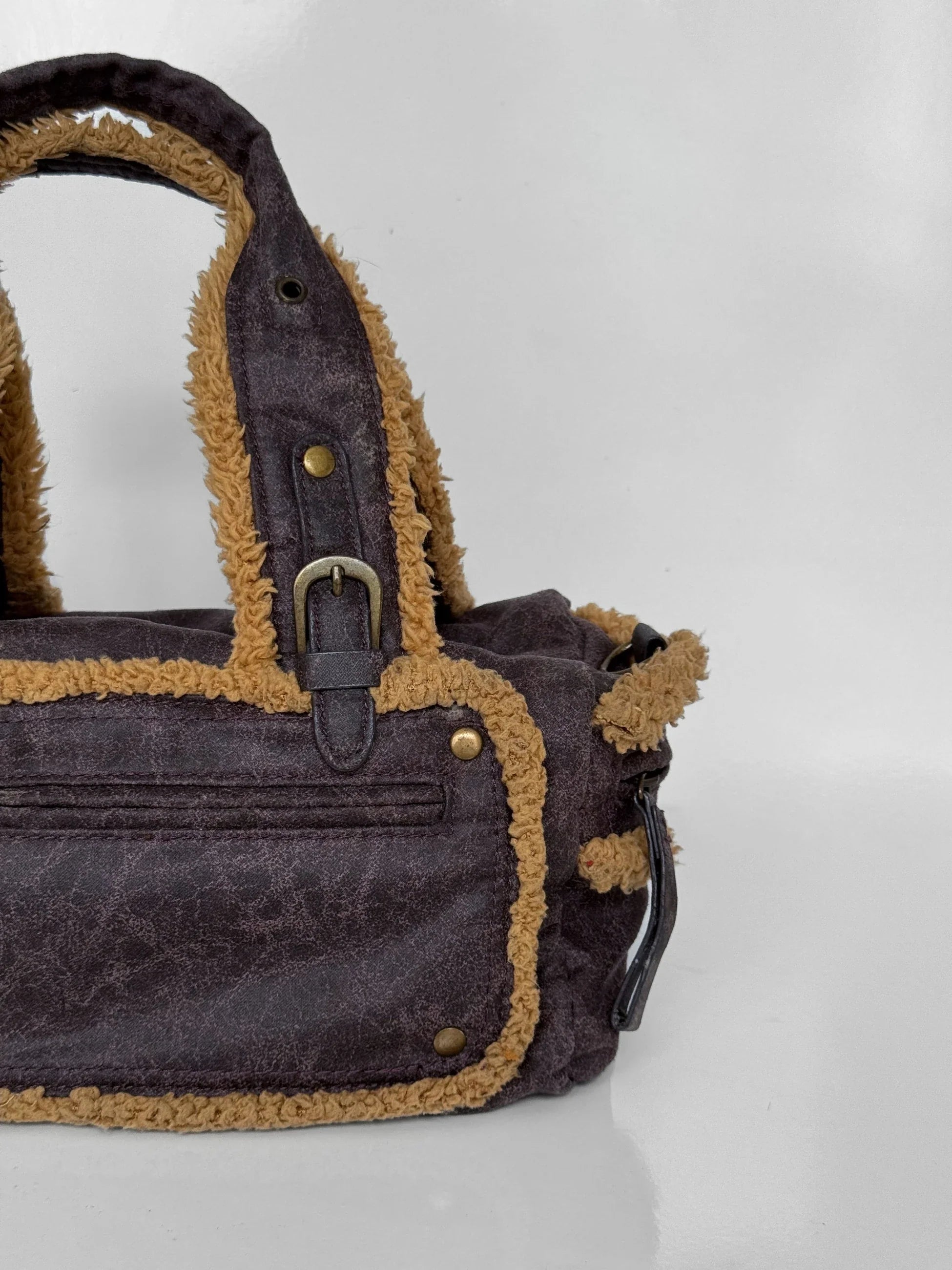 Feathered Purple Bag