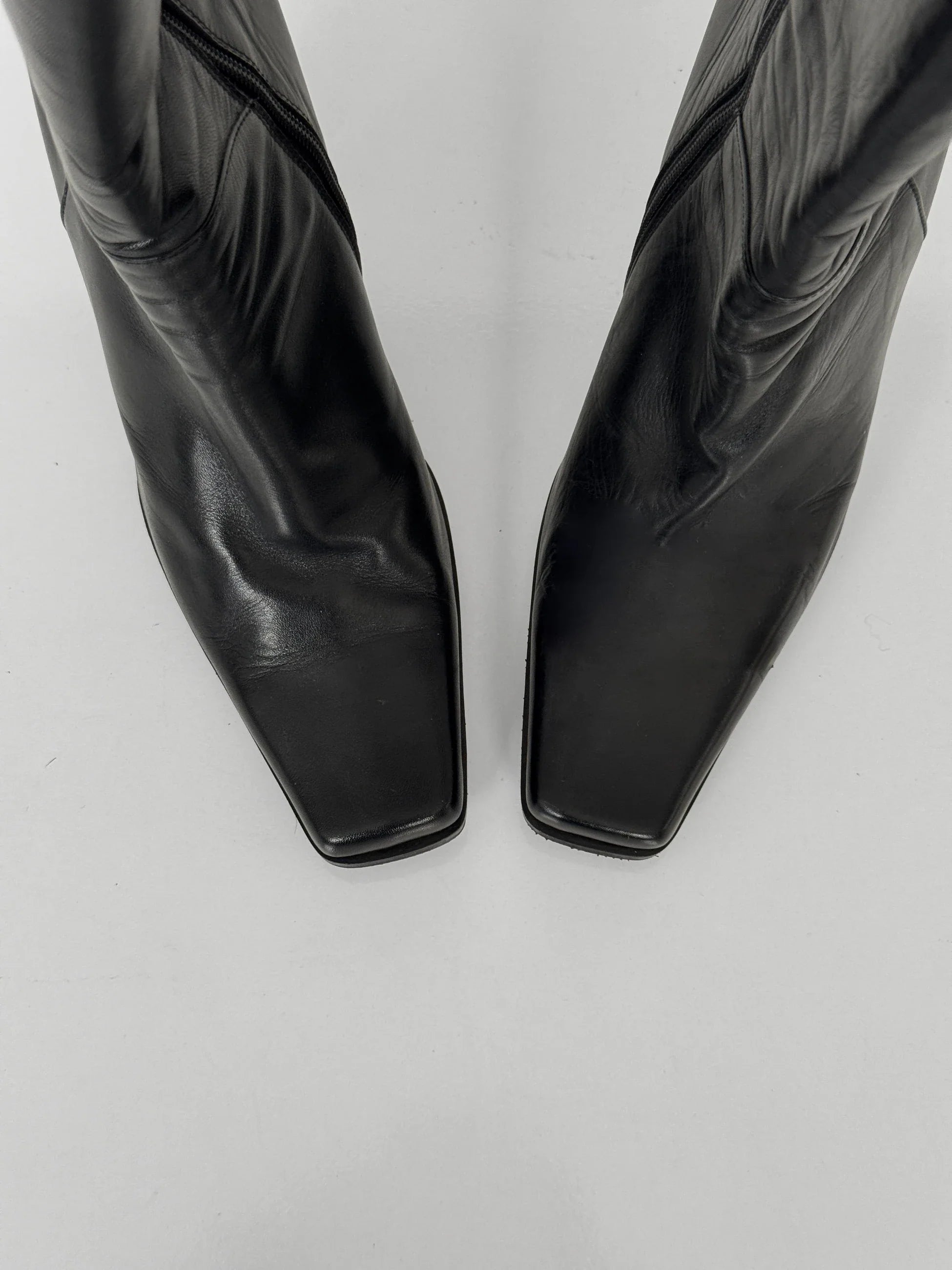 Black Leather Ankle Boot