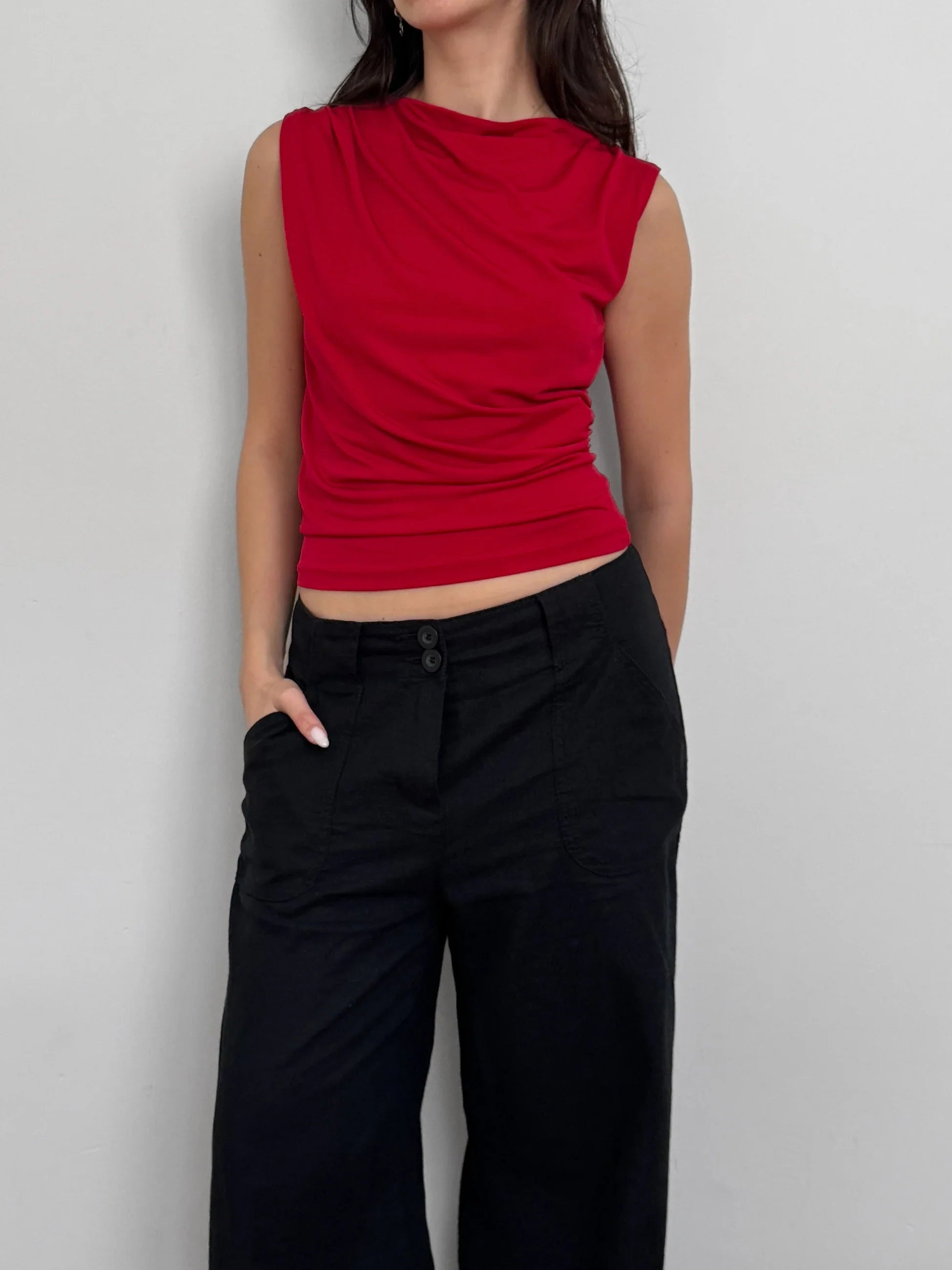 Red Jersey Top