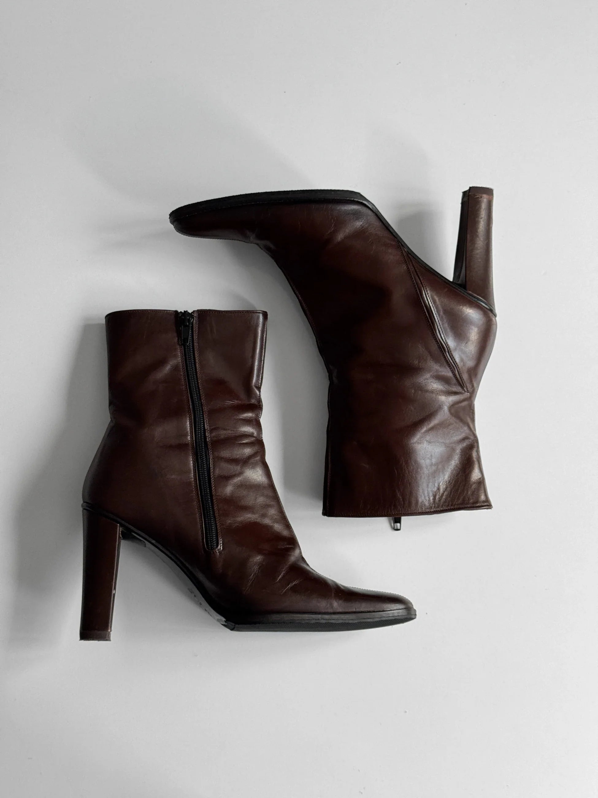 Brown Leather Ankle Boot