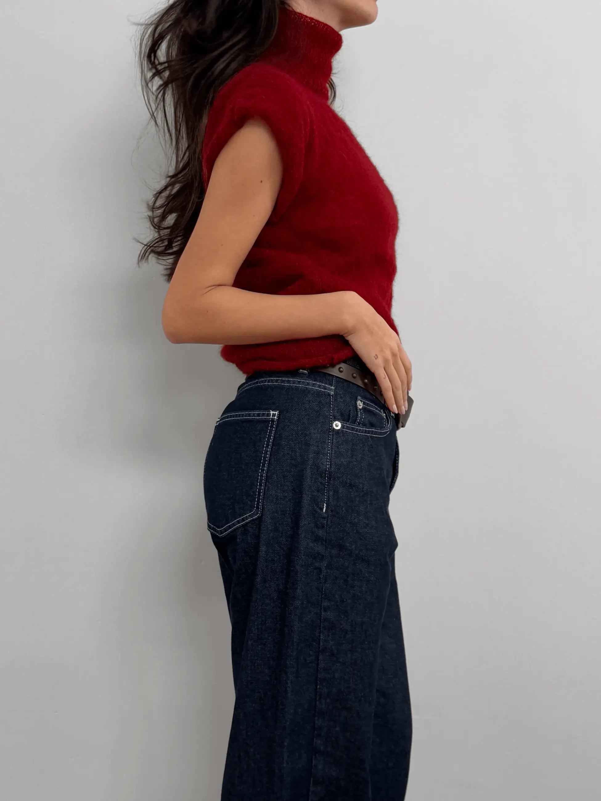 Hand-Knit Mohair Pullover