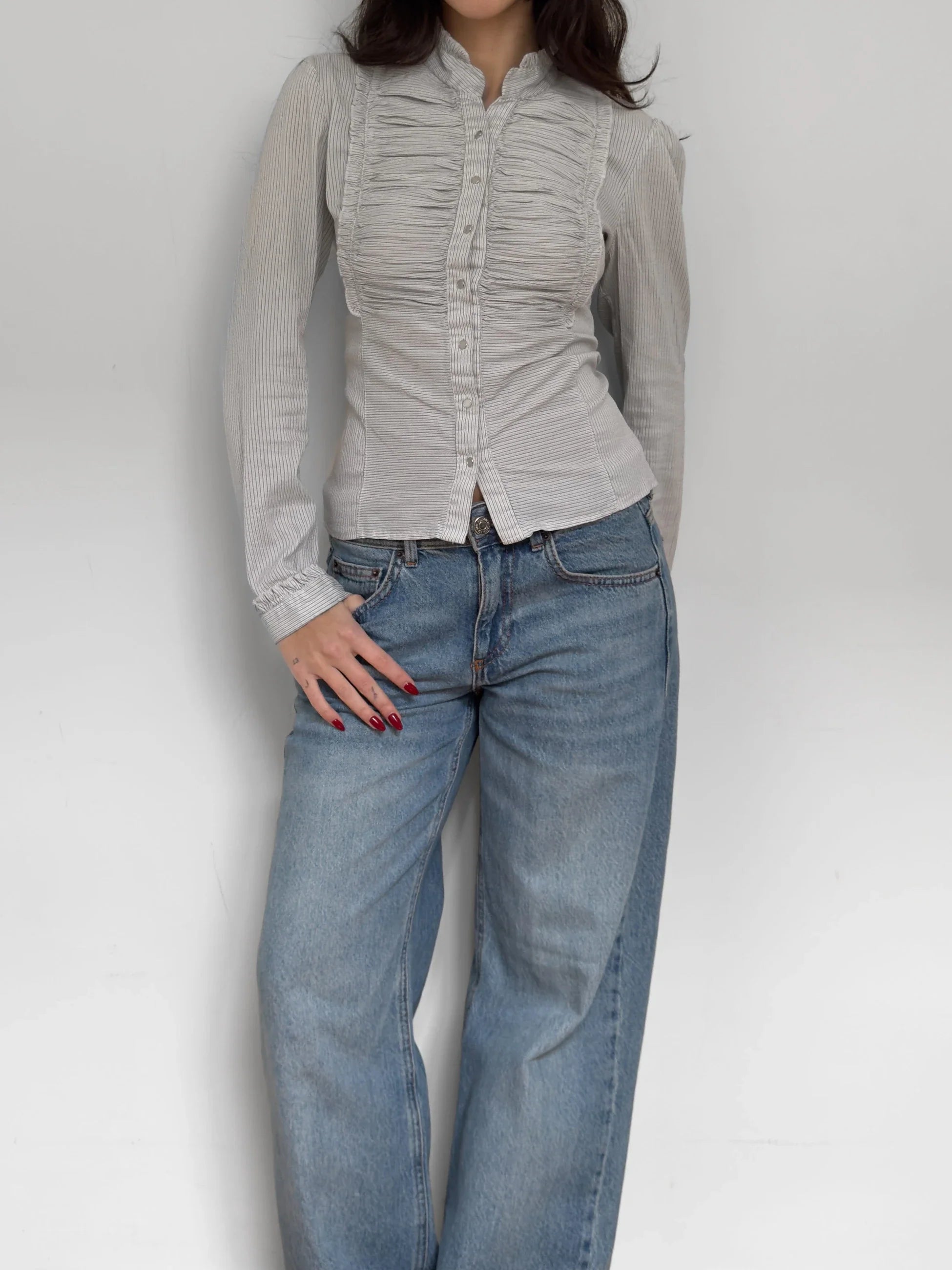 Striped Draped Shirt