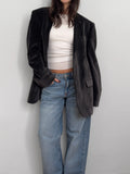 Anthracite Velvet Blazer