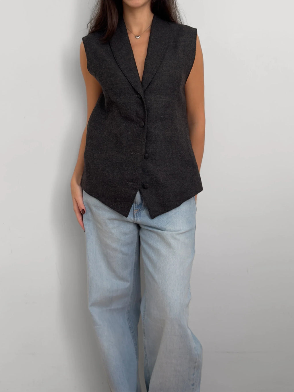 Grey Wool Vest