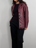Burgundy Leather Jacket