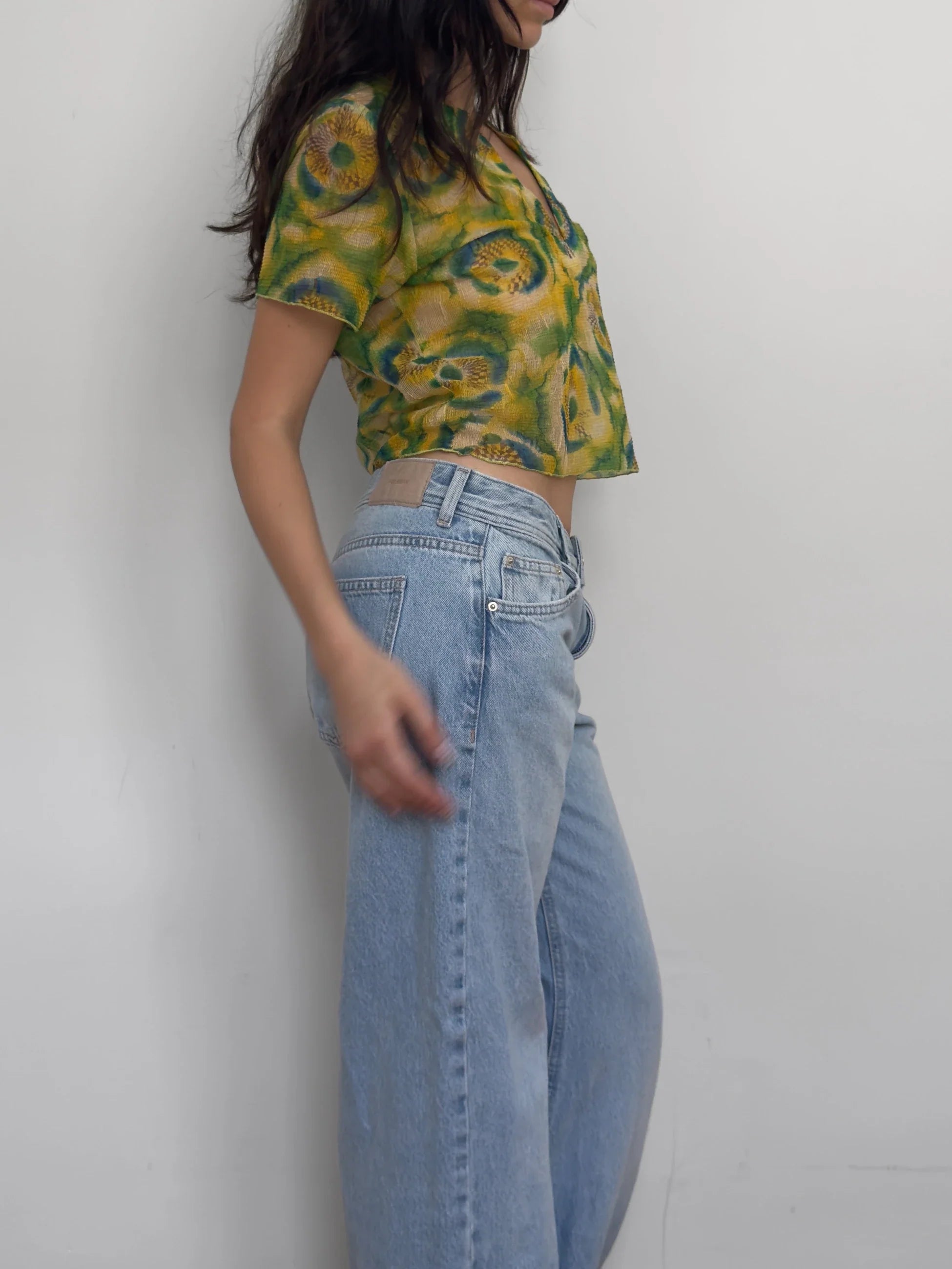 Patterned French Blouse
