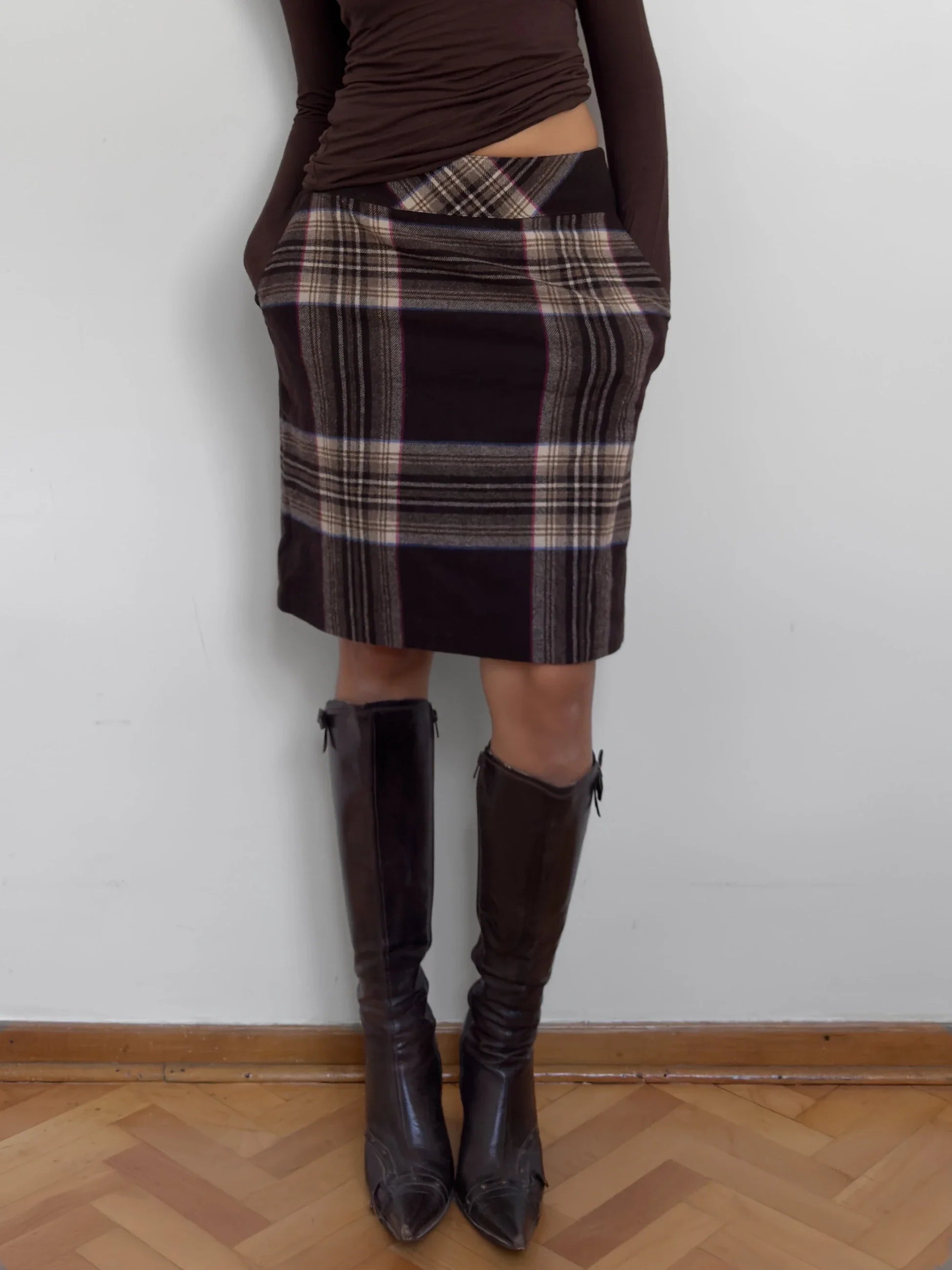 Brown Wool Skirt