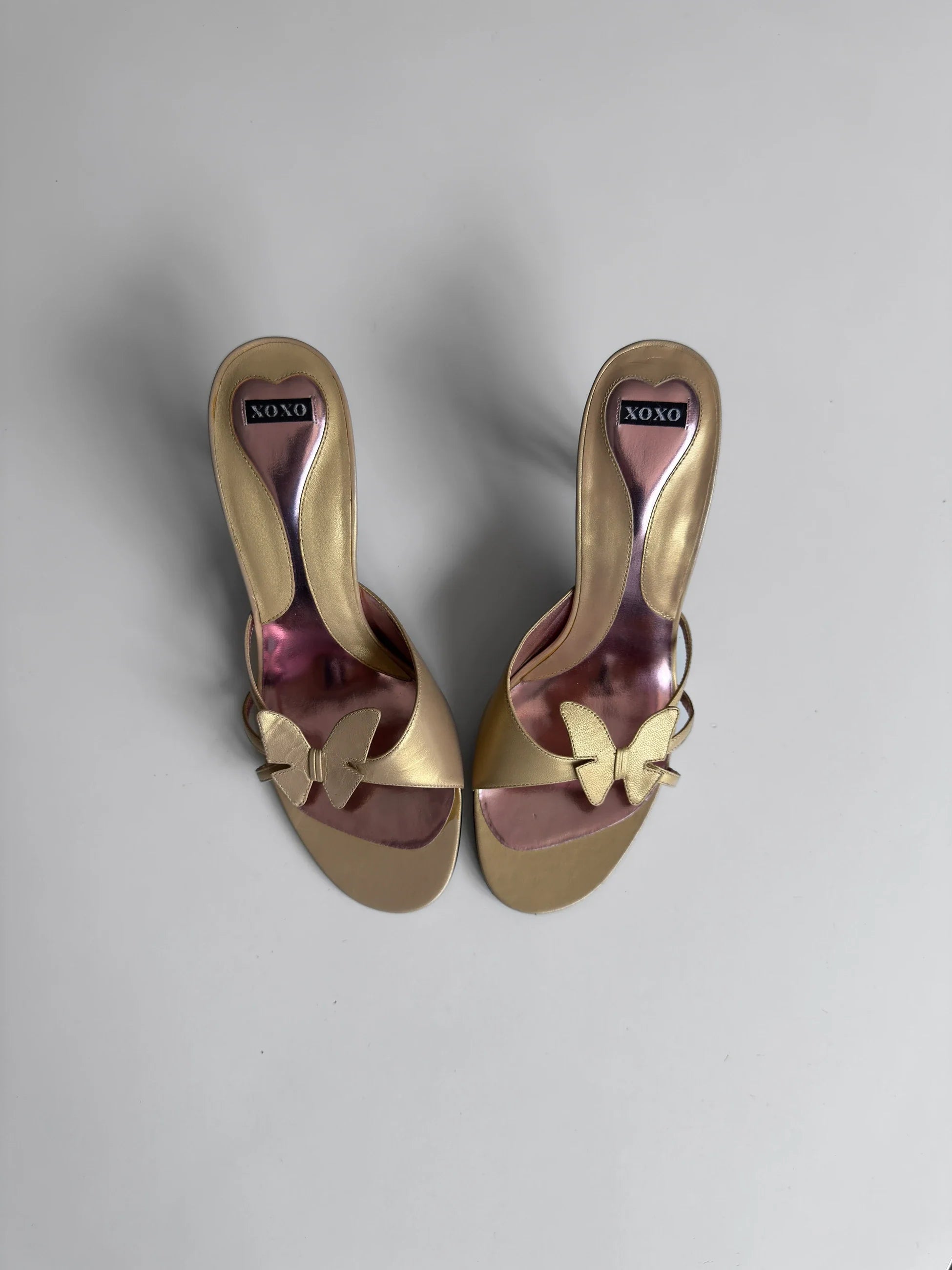 Butterfly Heeled Mules