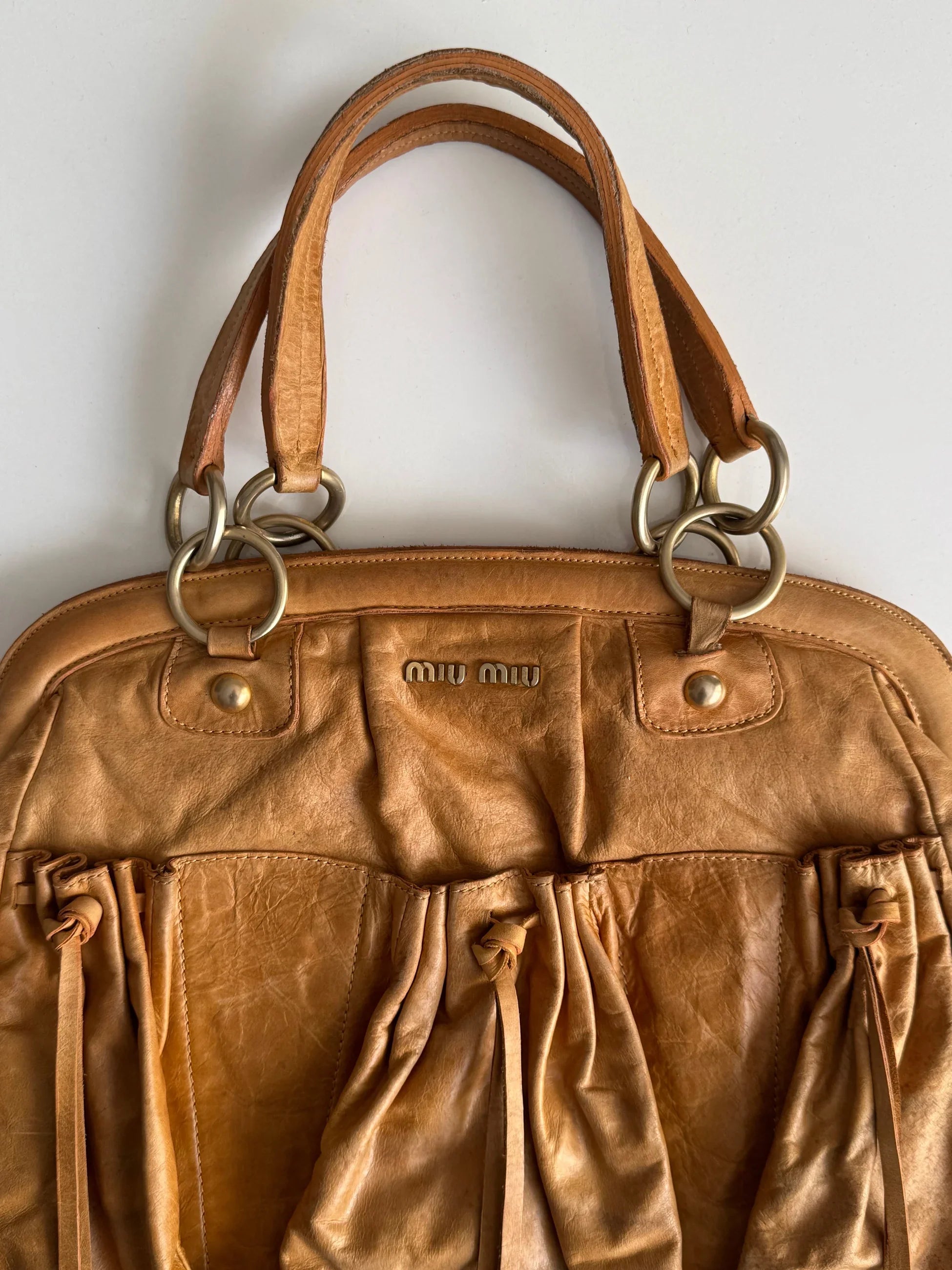Miu Miu Leather Hobo Bag