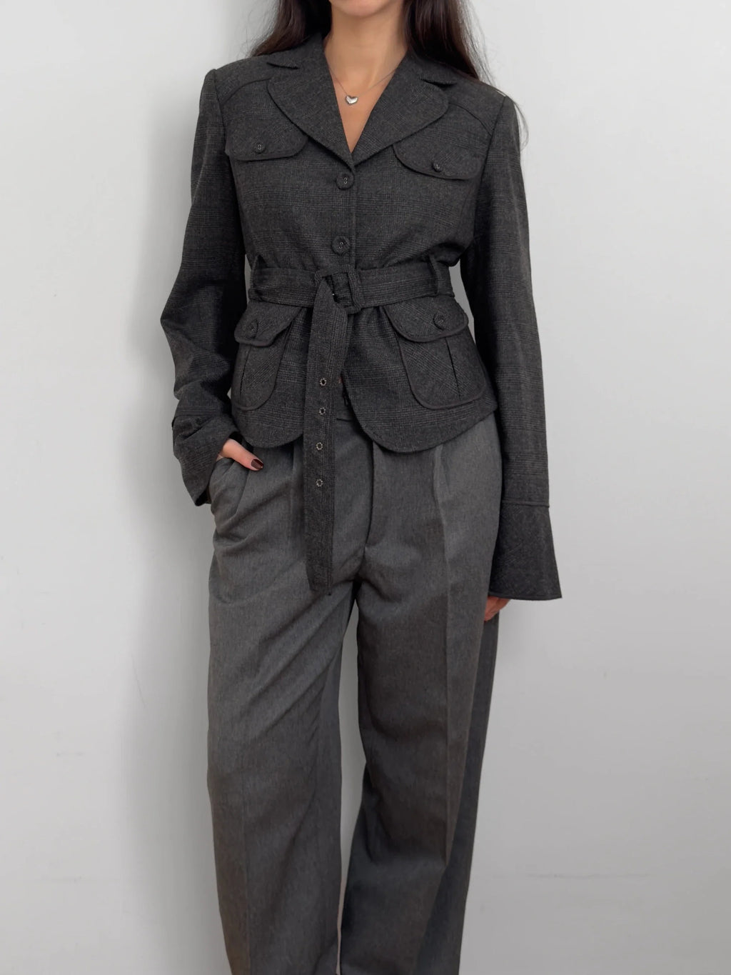 Grey Wool Blazer