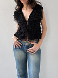Ruffled Silk Blouse