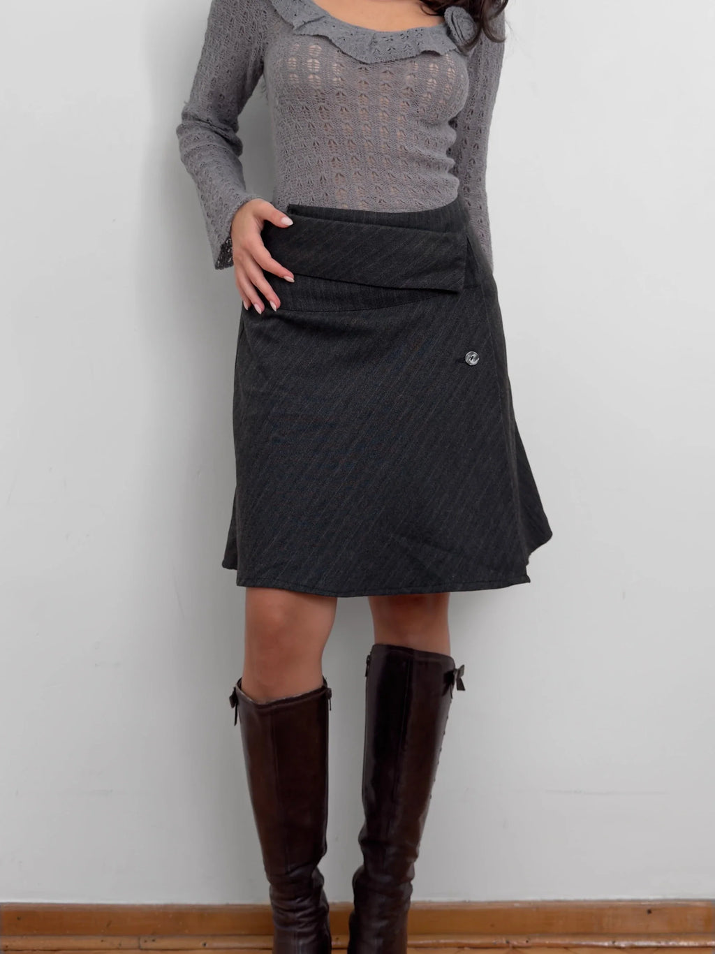 Grey Wool Skirt