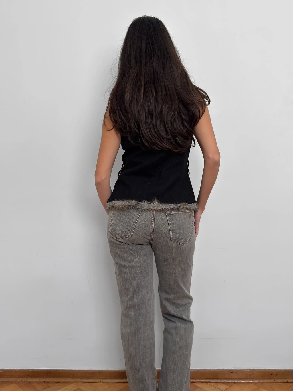 Fur-Trimmed Vest