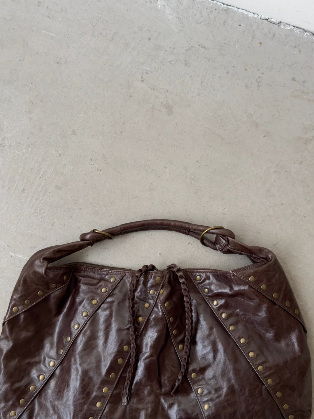Vakko Leather Hobo Bag