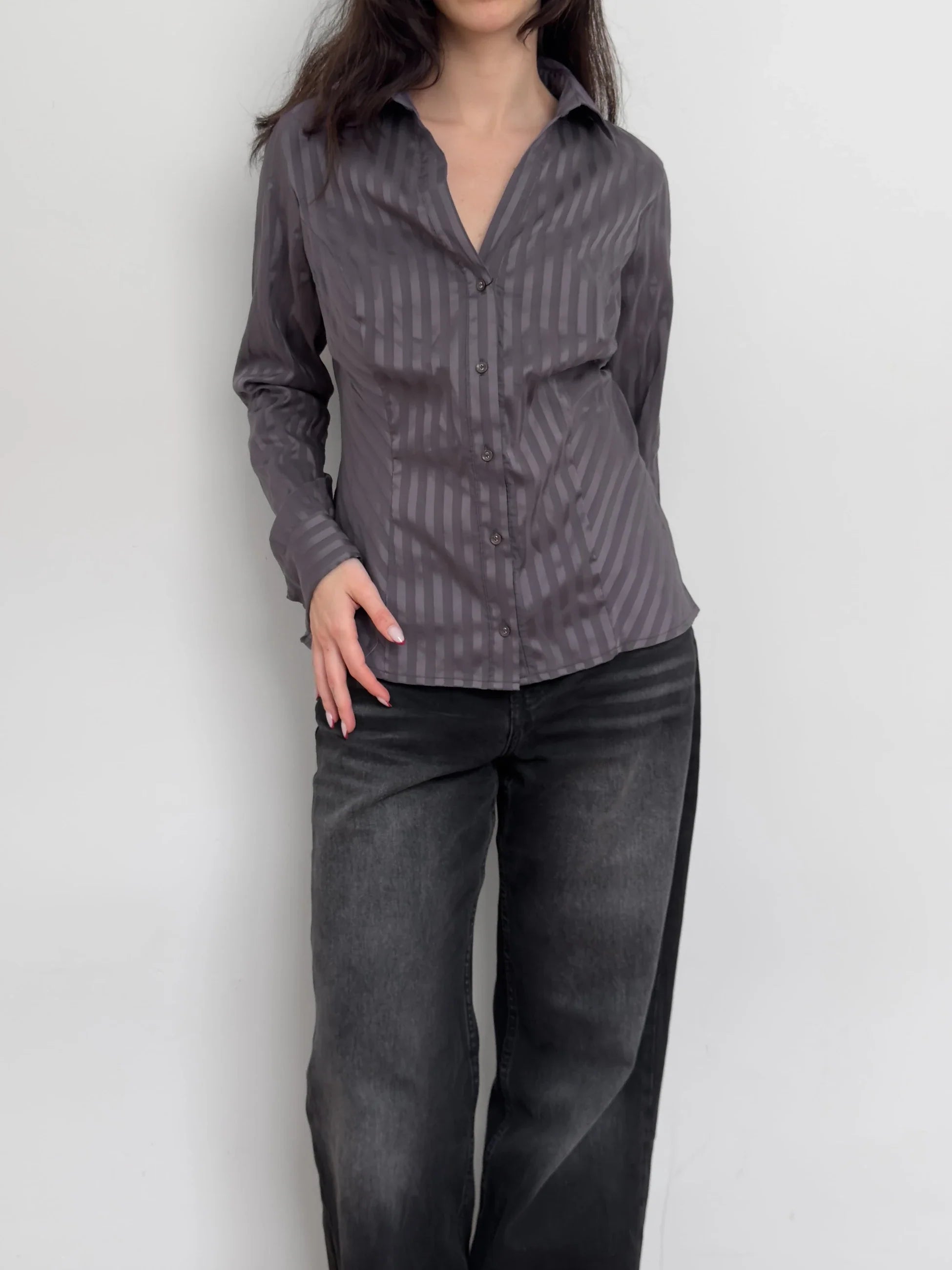 Striped Satin Shirt