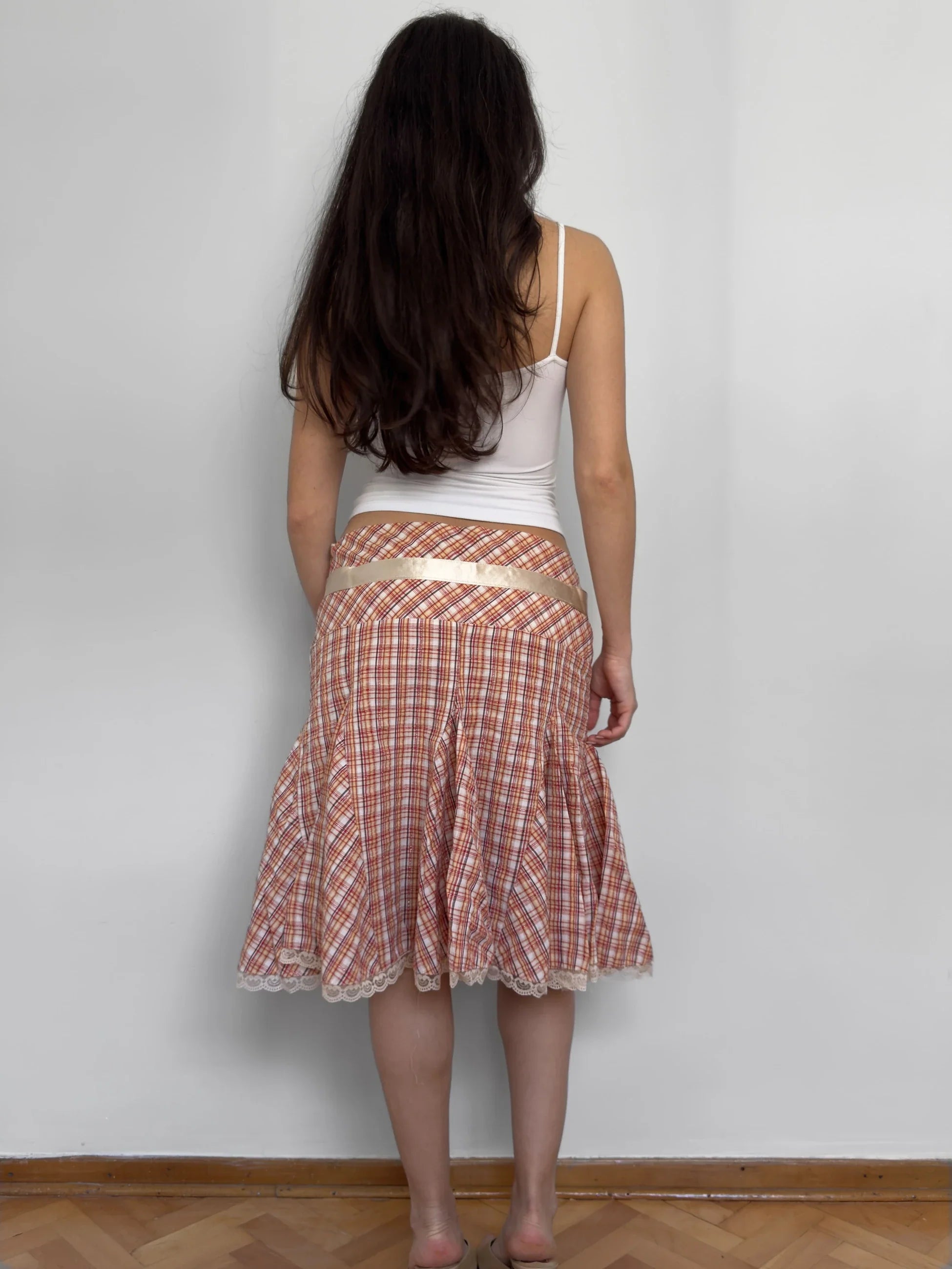 Plaid Cotton Skirt