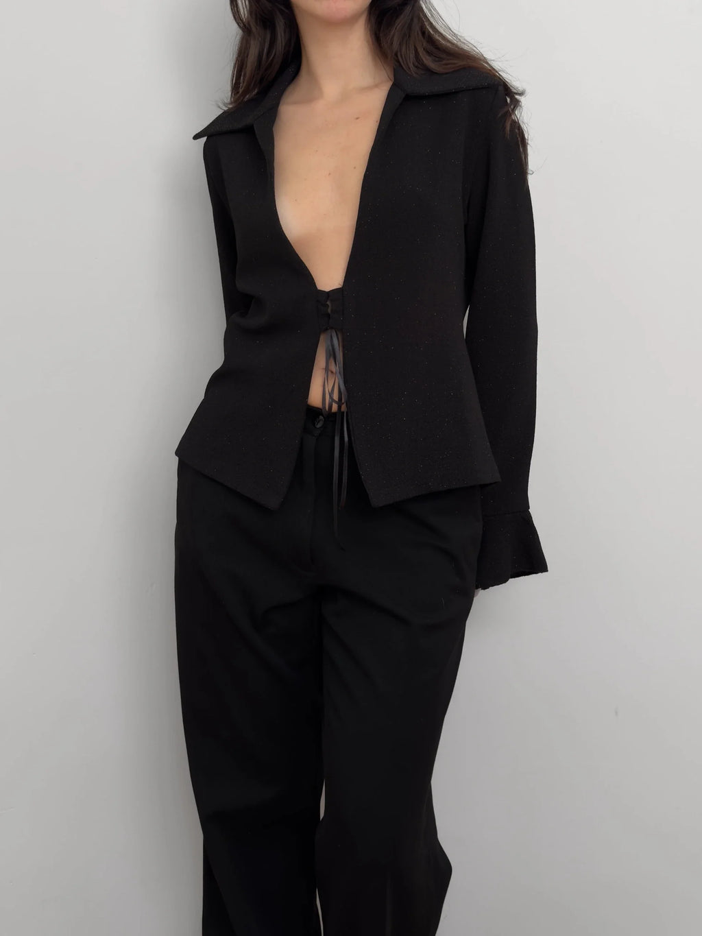 Black Glitter Thin Jacket