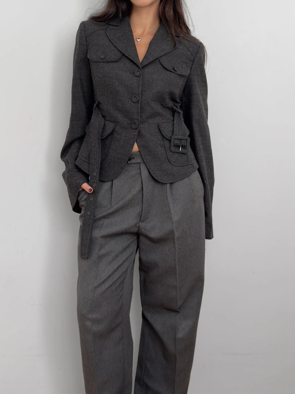 Grey Wool Blazer