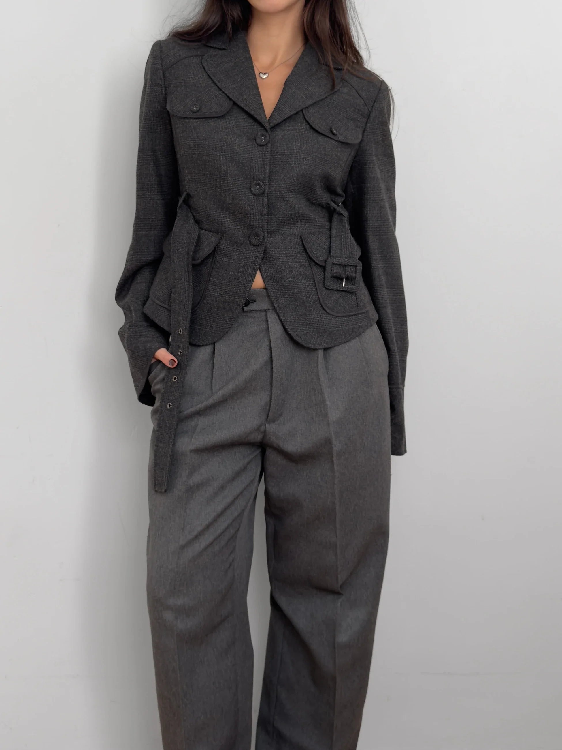 Grey Wool Blazer