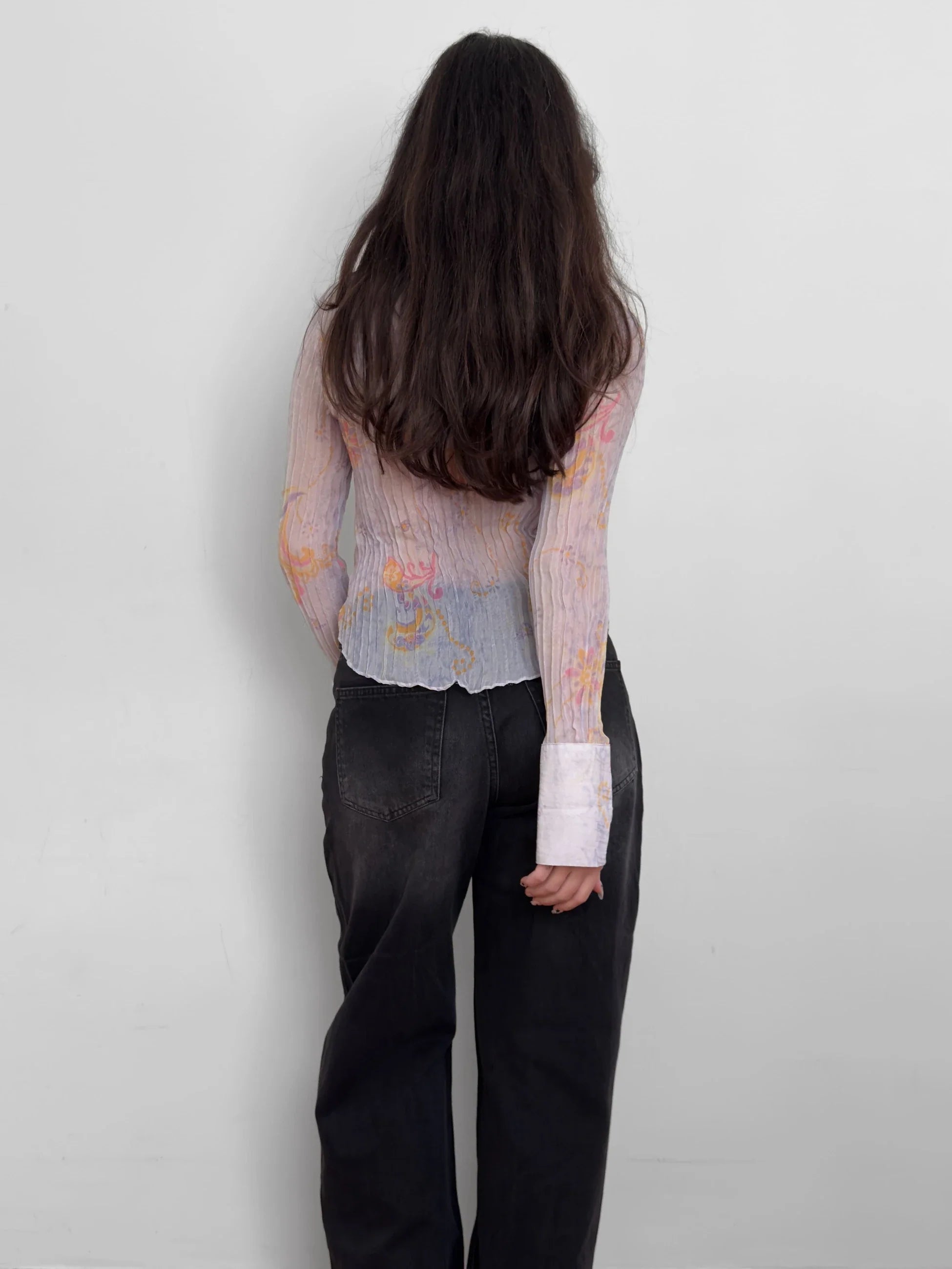 Patterned Chiffon Shirt