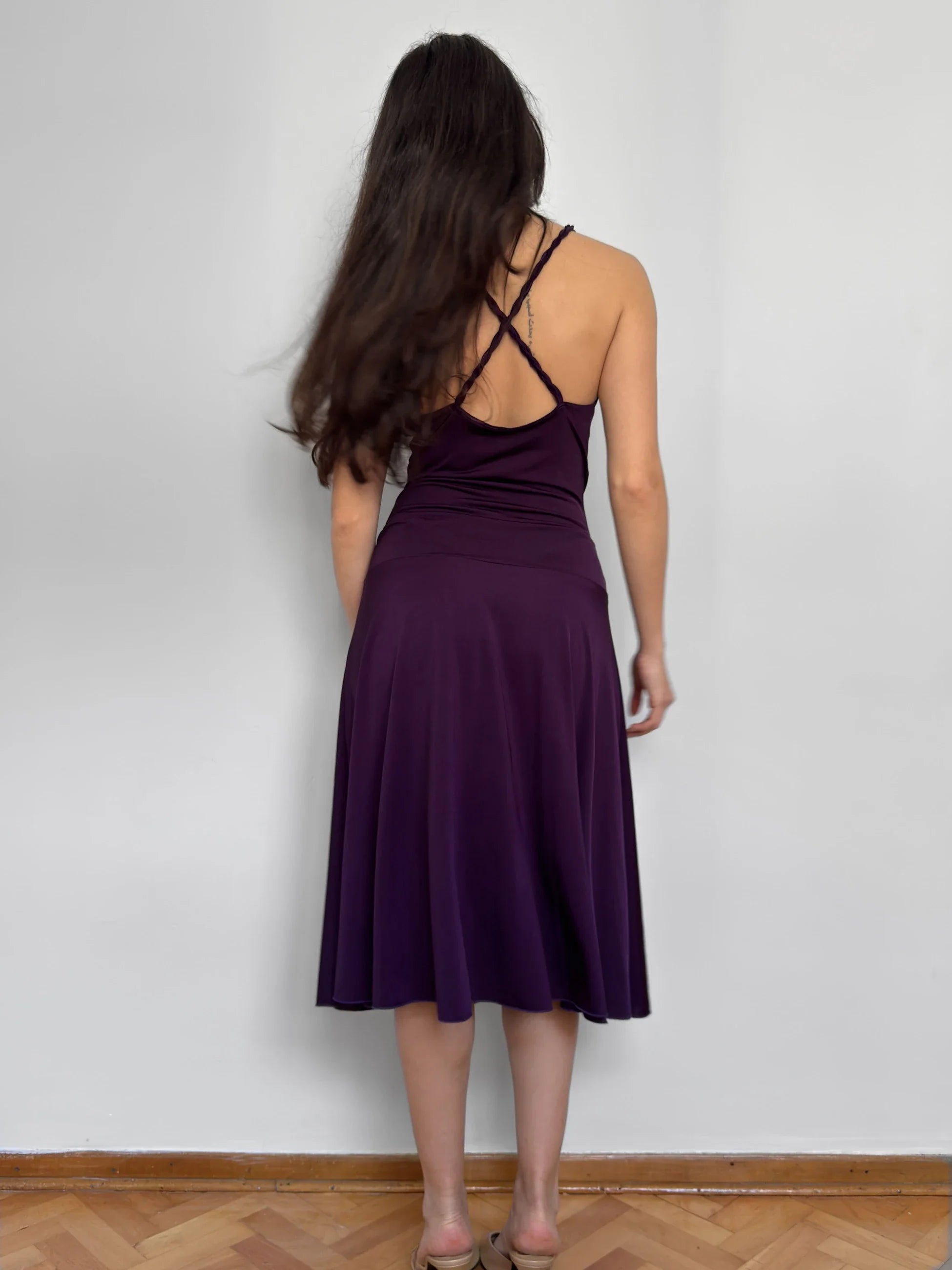 Stretch Purple Evening Dress