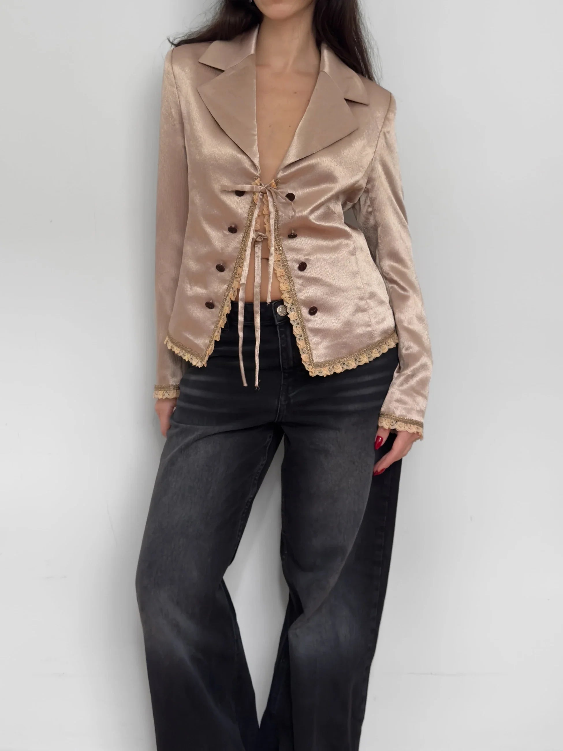 Lace Satin Jacket