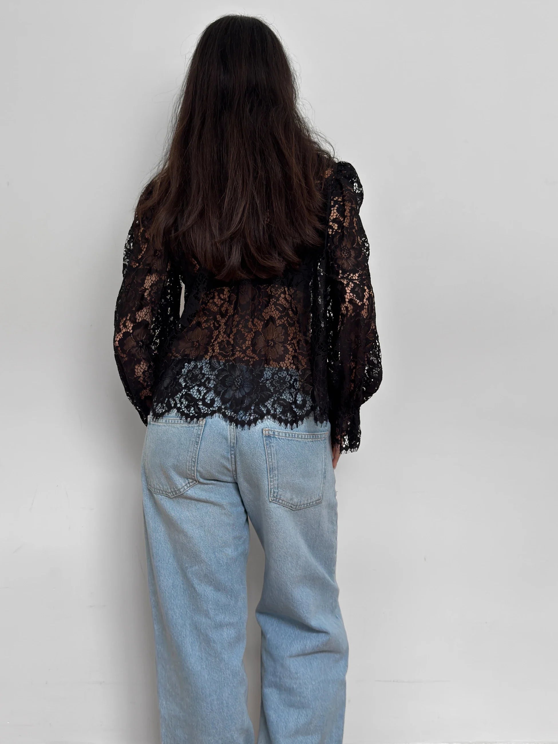 Black Guipure Shirt