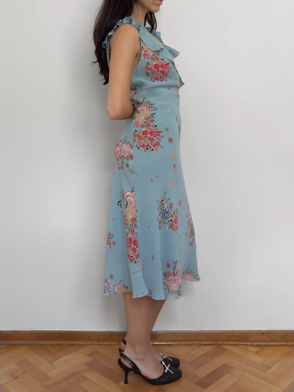 Patterned Blue Dress