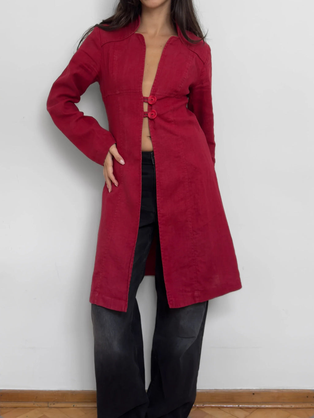 Red Linen Jacket