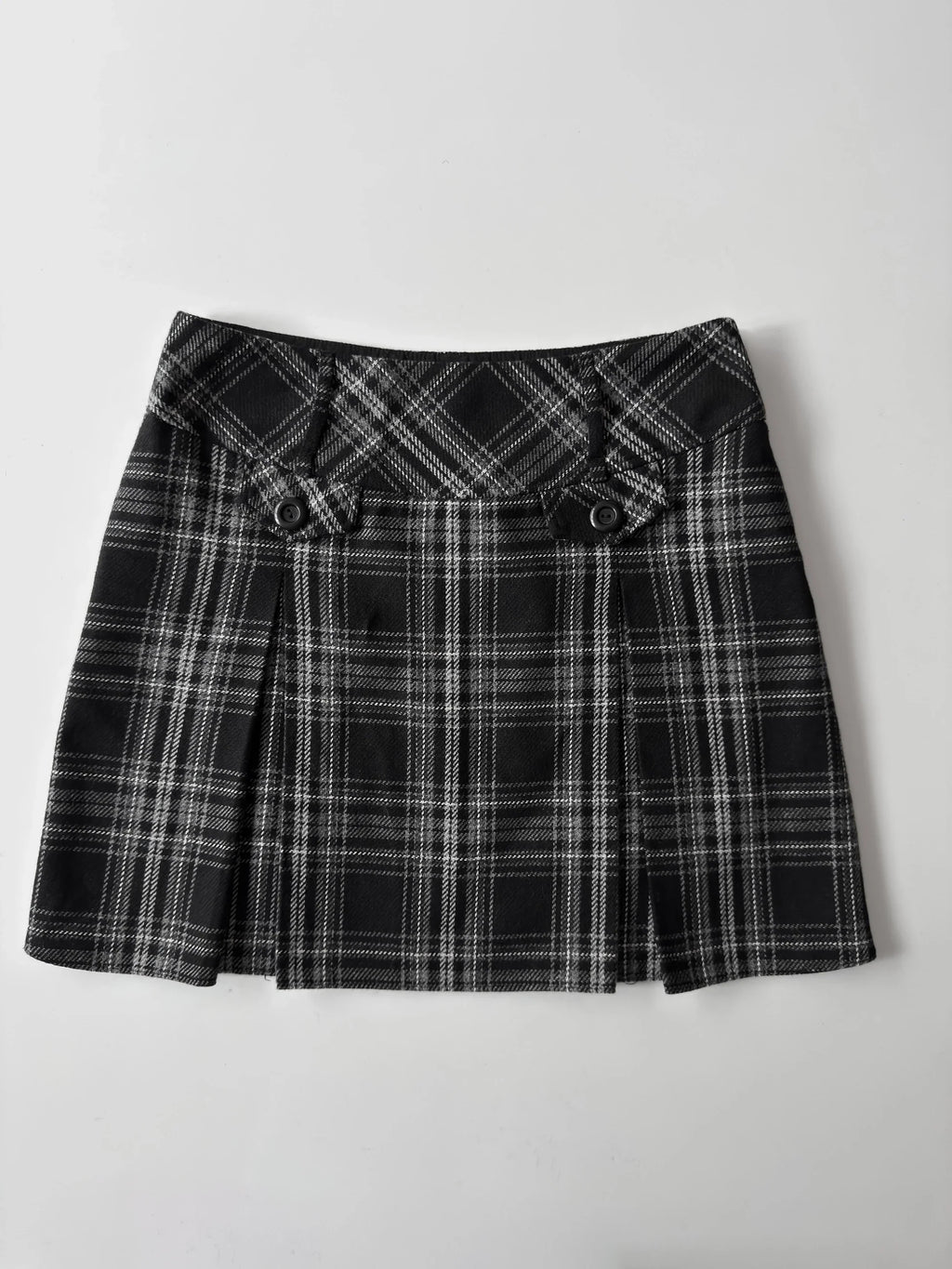 Plaid Wool Skirt