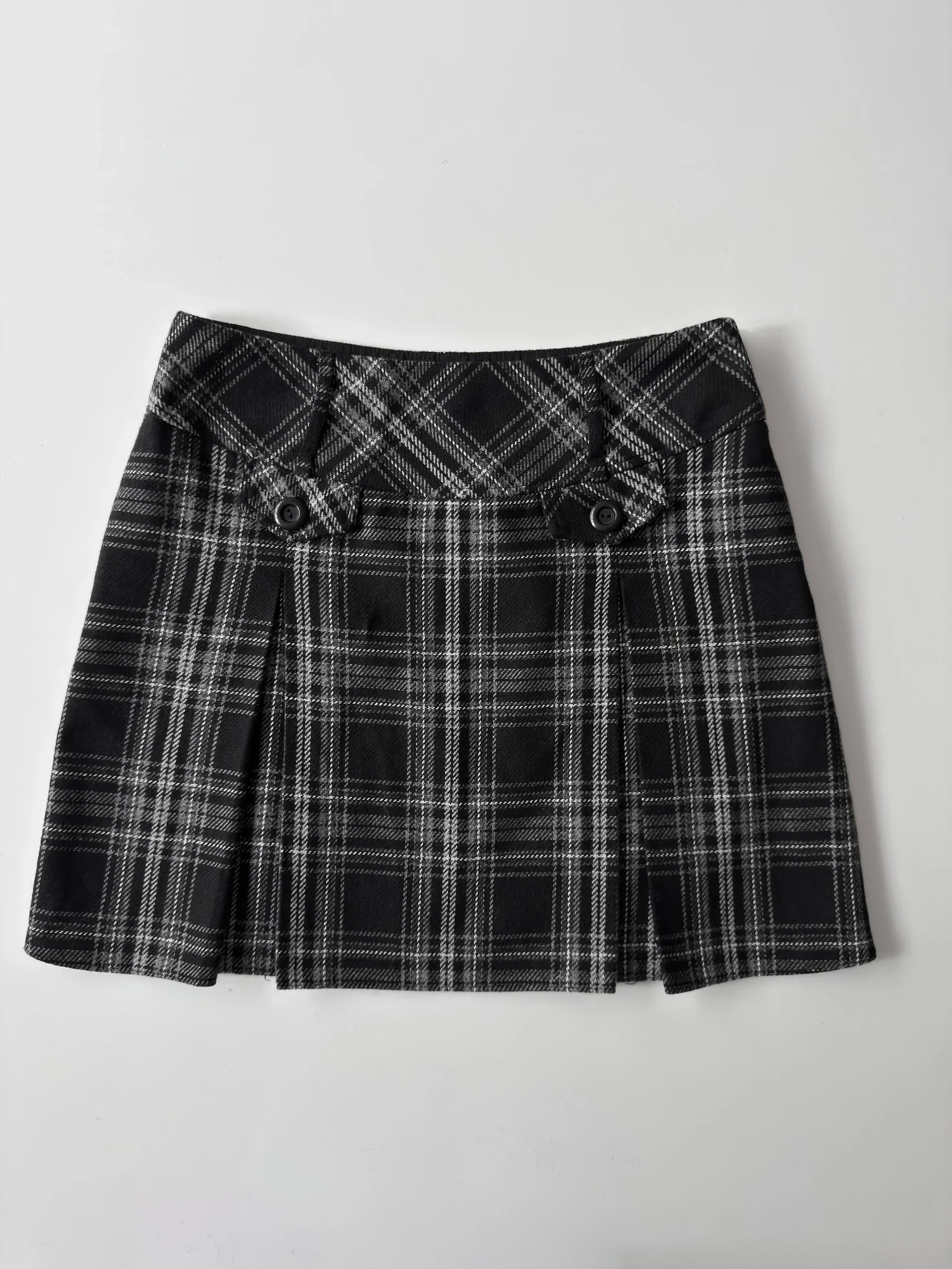 Plaid Wool Skirt