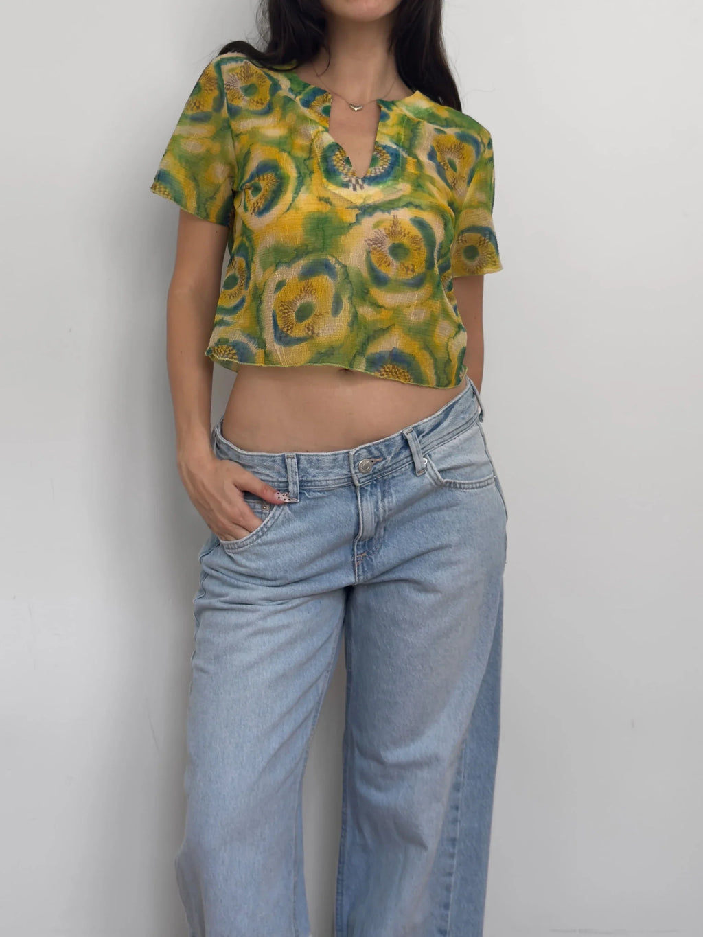 Patterned French Blouse