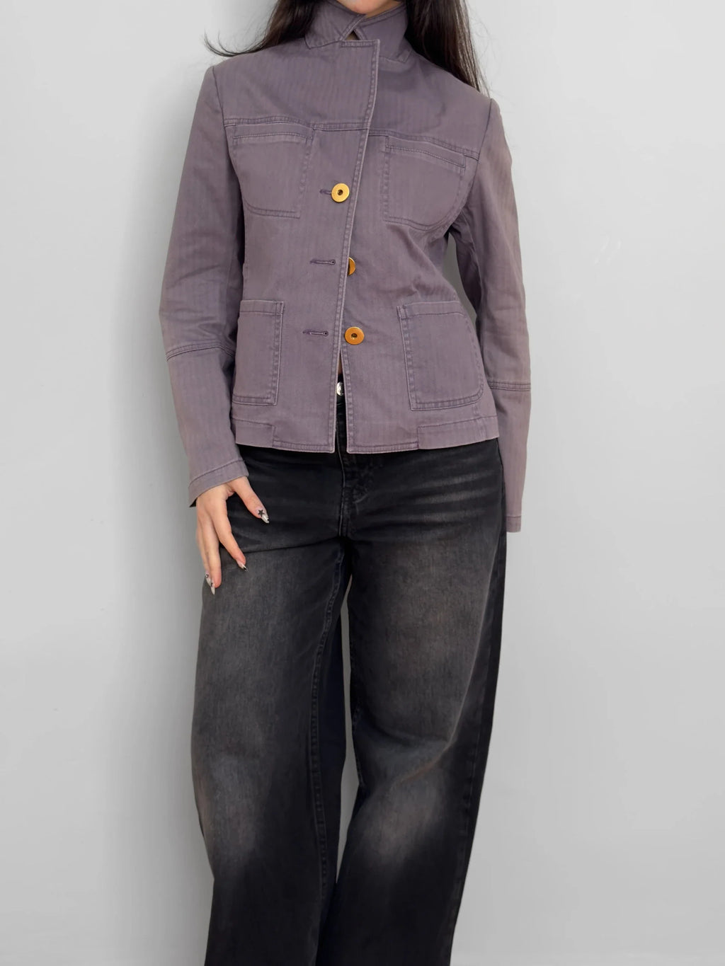 Lilac Denim Jacket