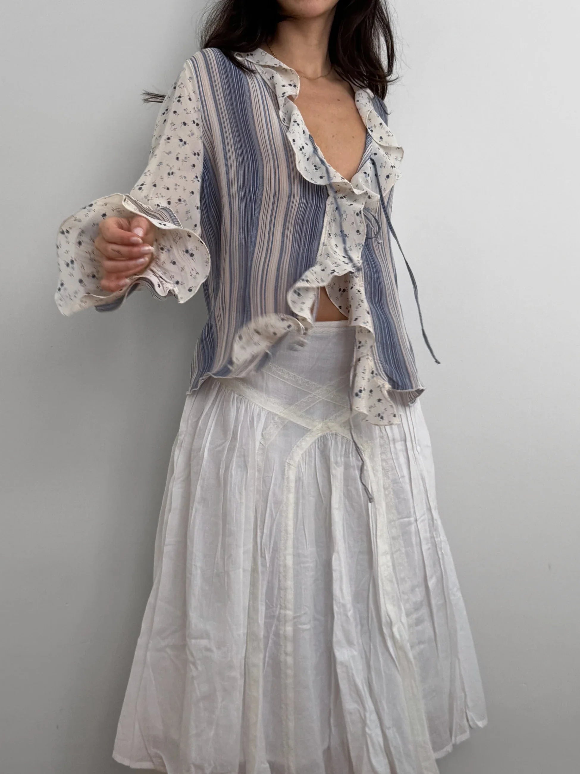 Ruffled Chiffon Blouse