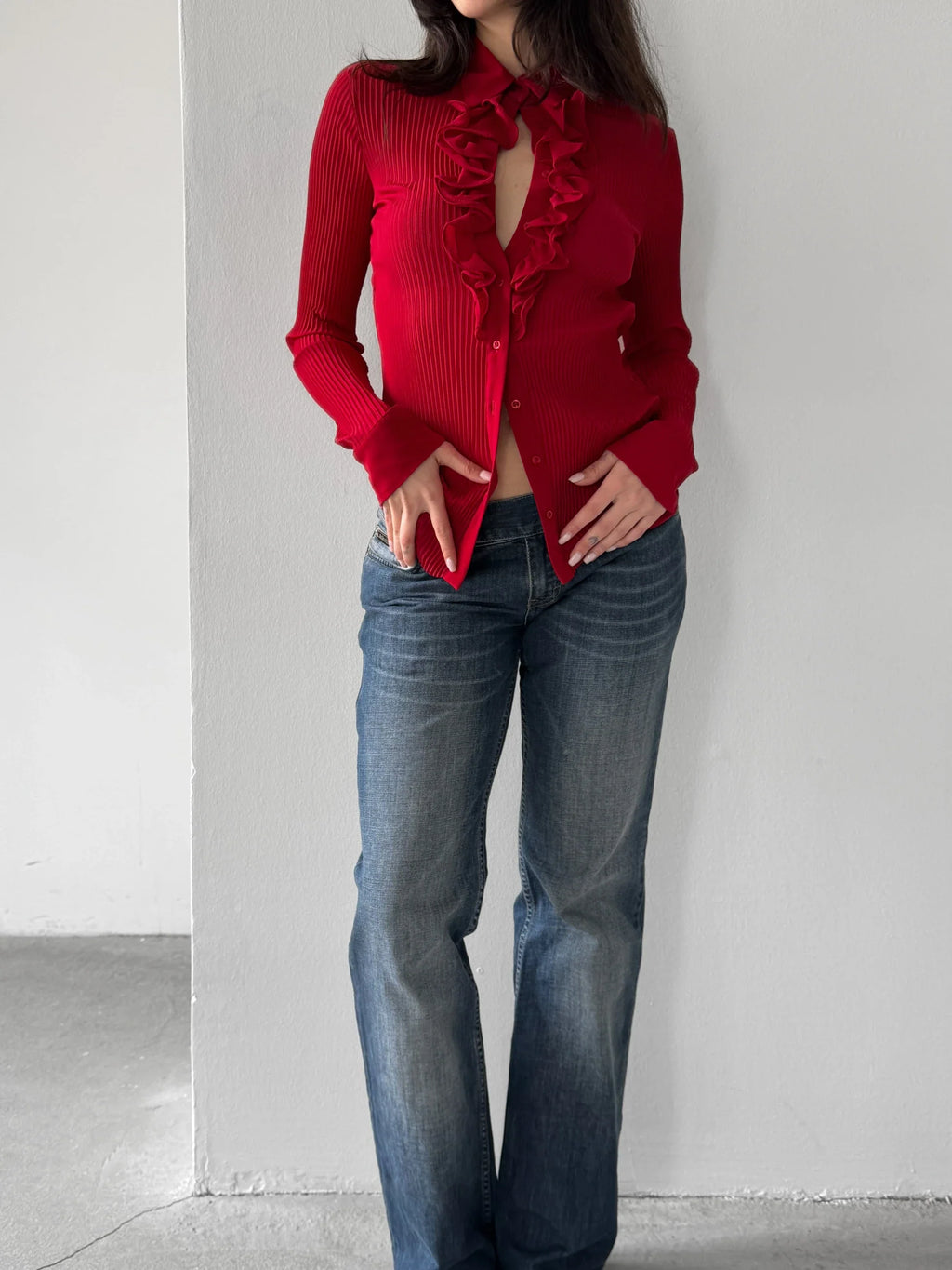 Red Tulle Shirt