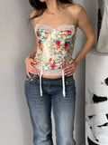 Floral Satin Corset