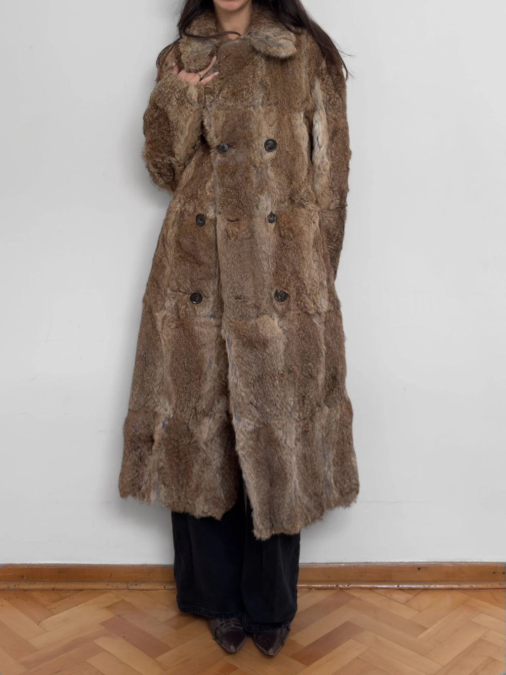 Light Brown Long Fur Coat