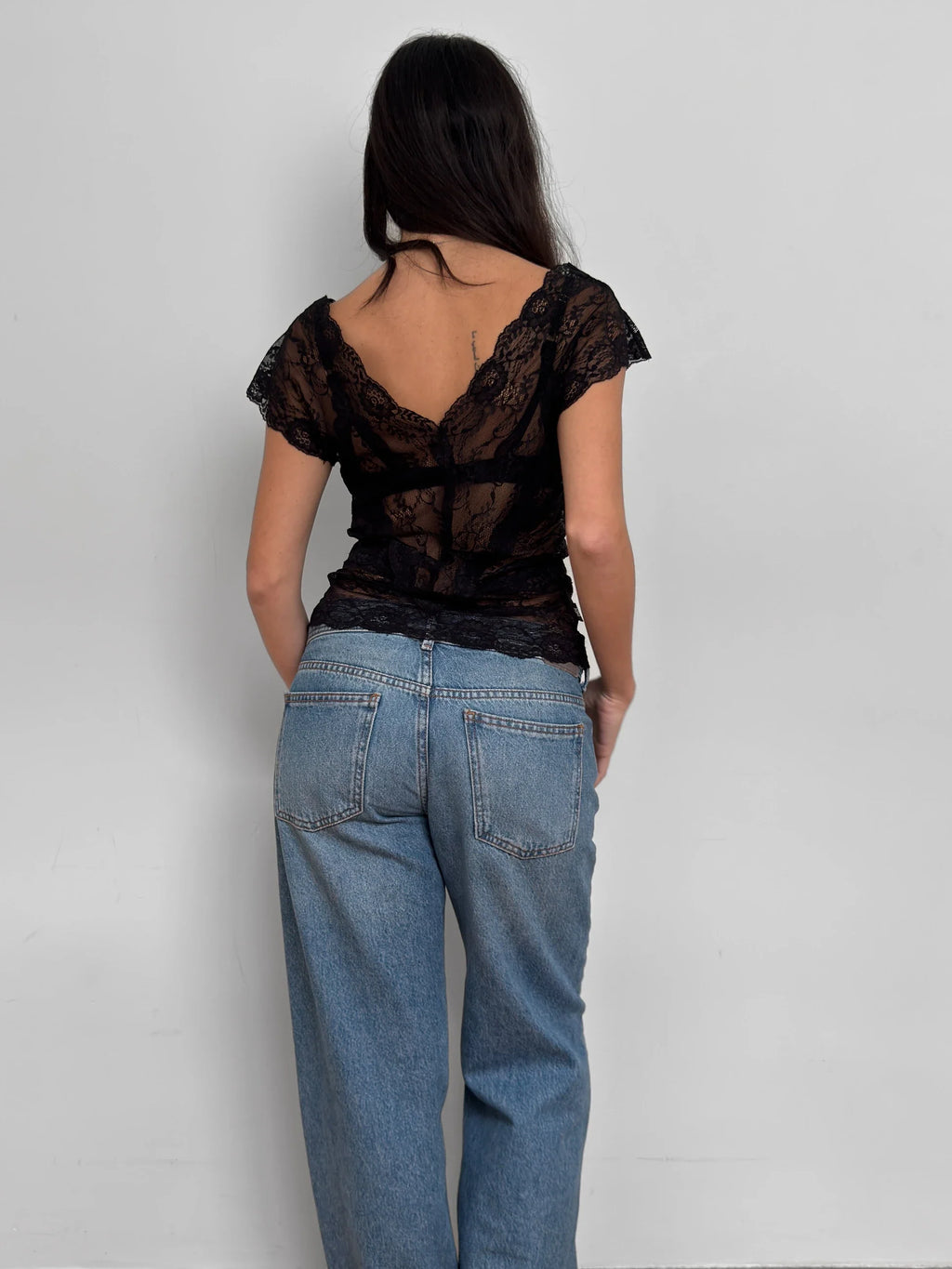 Black Lace Blouse