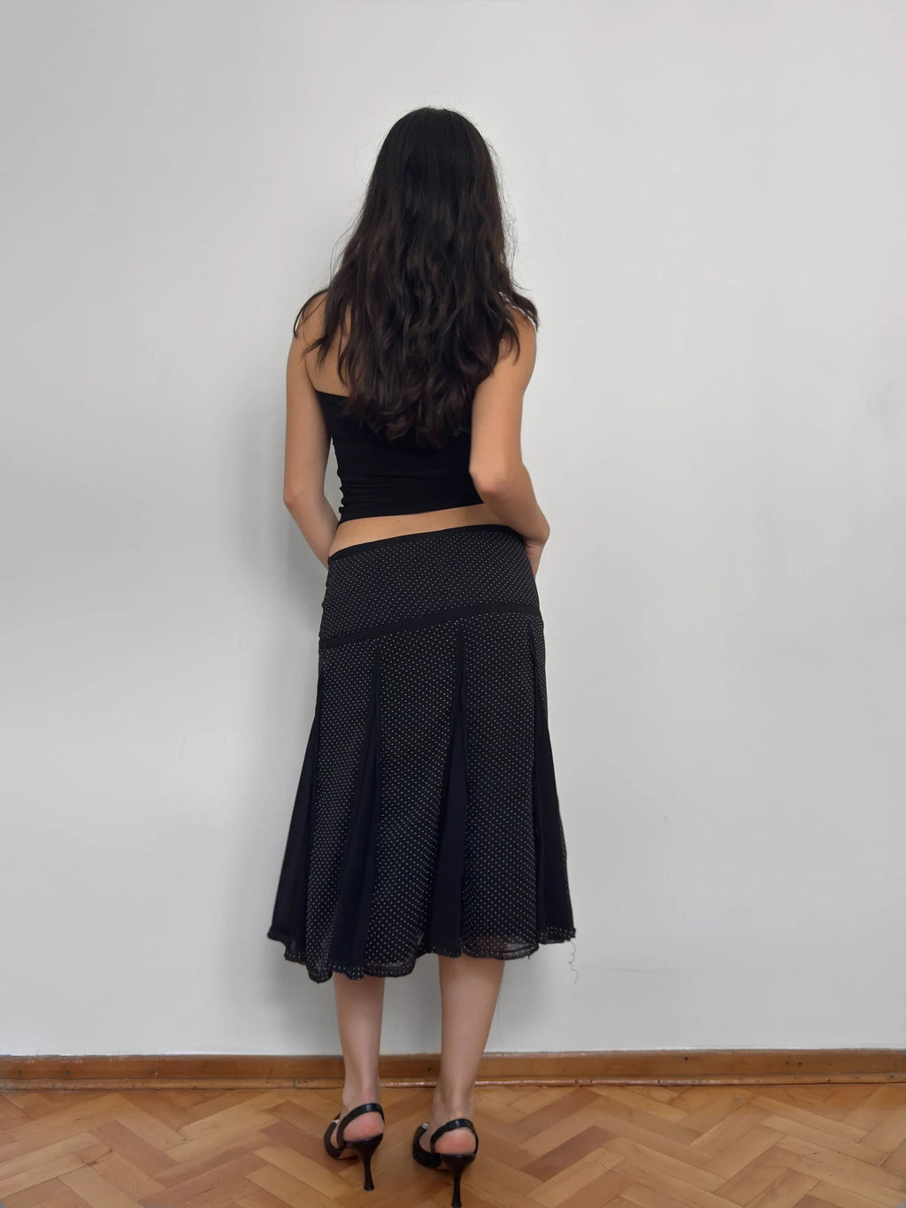 Polka Dot Chiffon Skirt