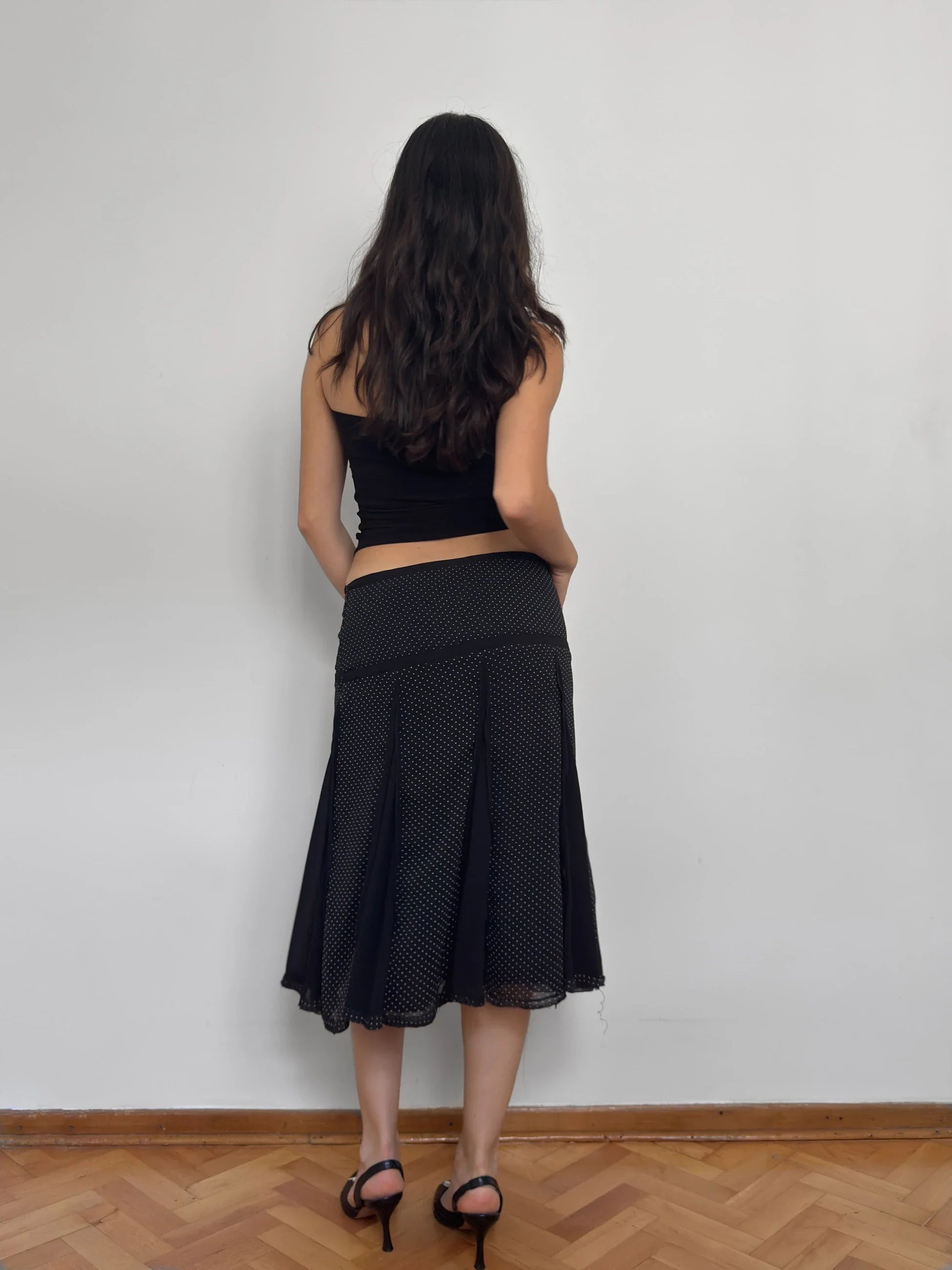 Polka Dot Chiffon Skirt