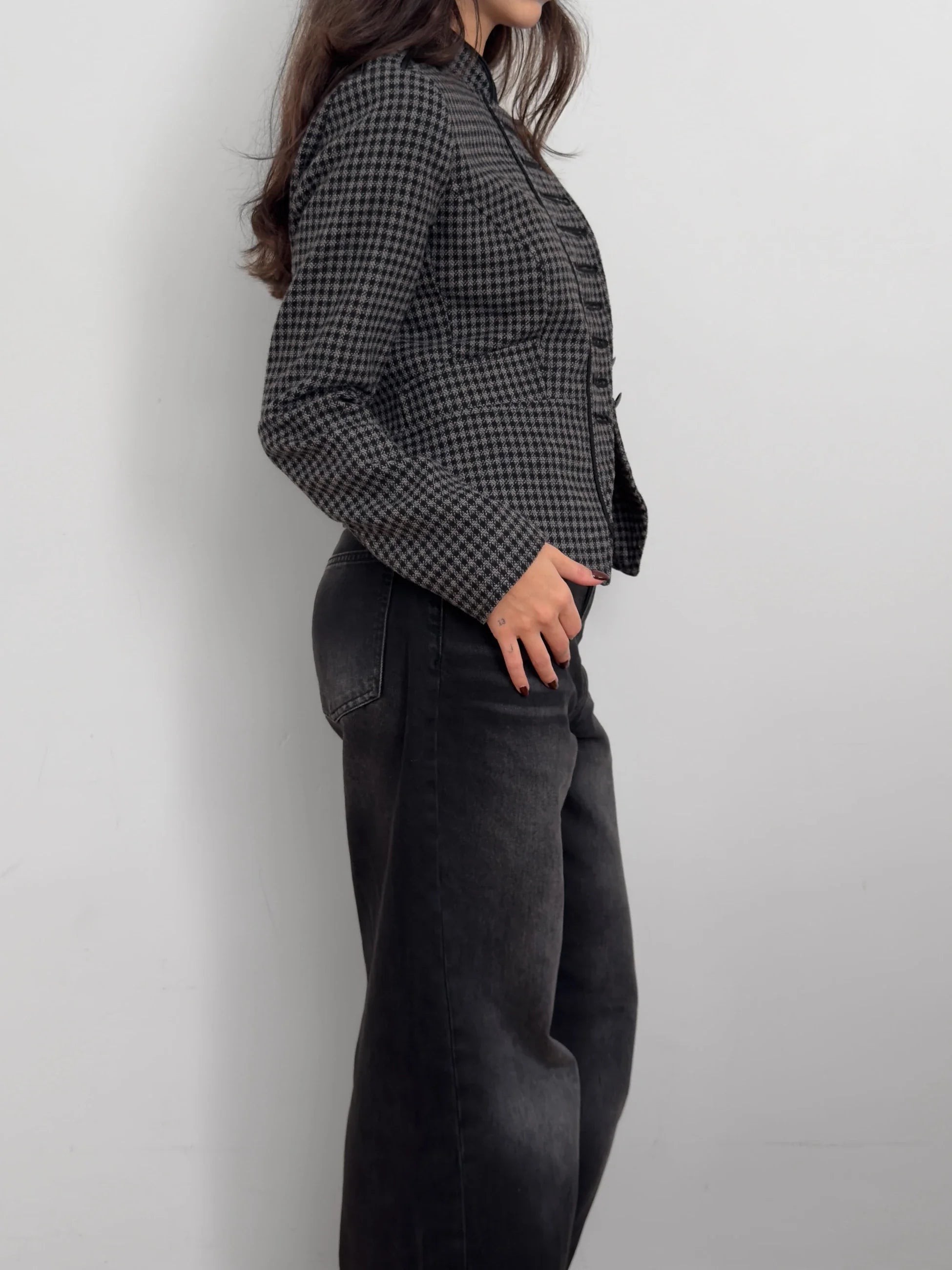 Grey Checked Jacket