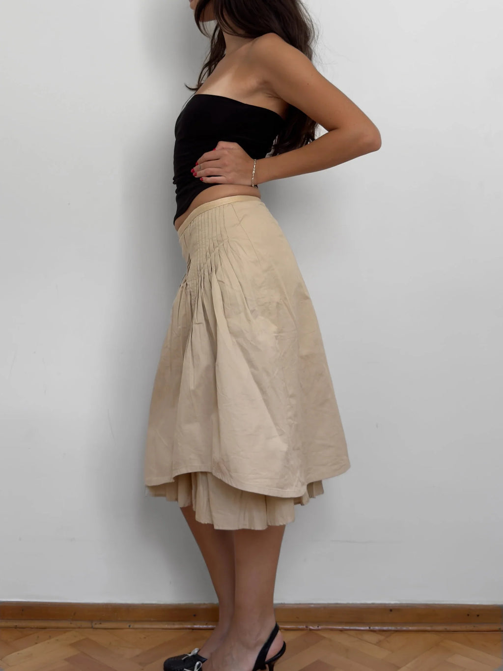 Vakko Draped Skirt