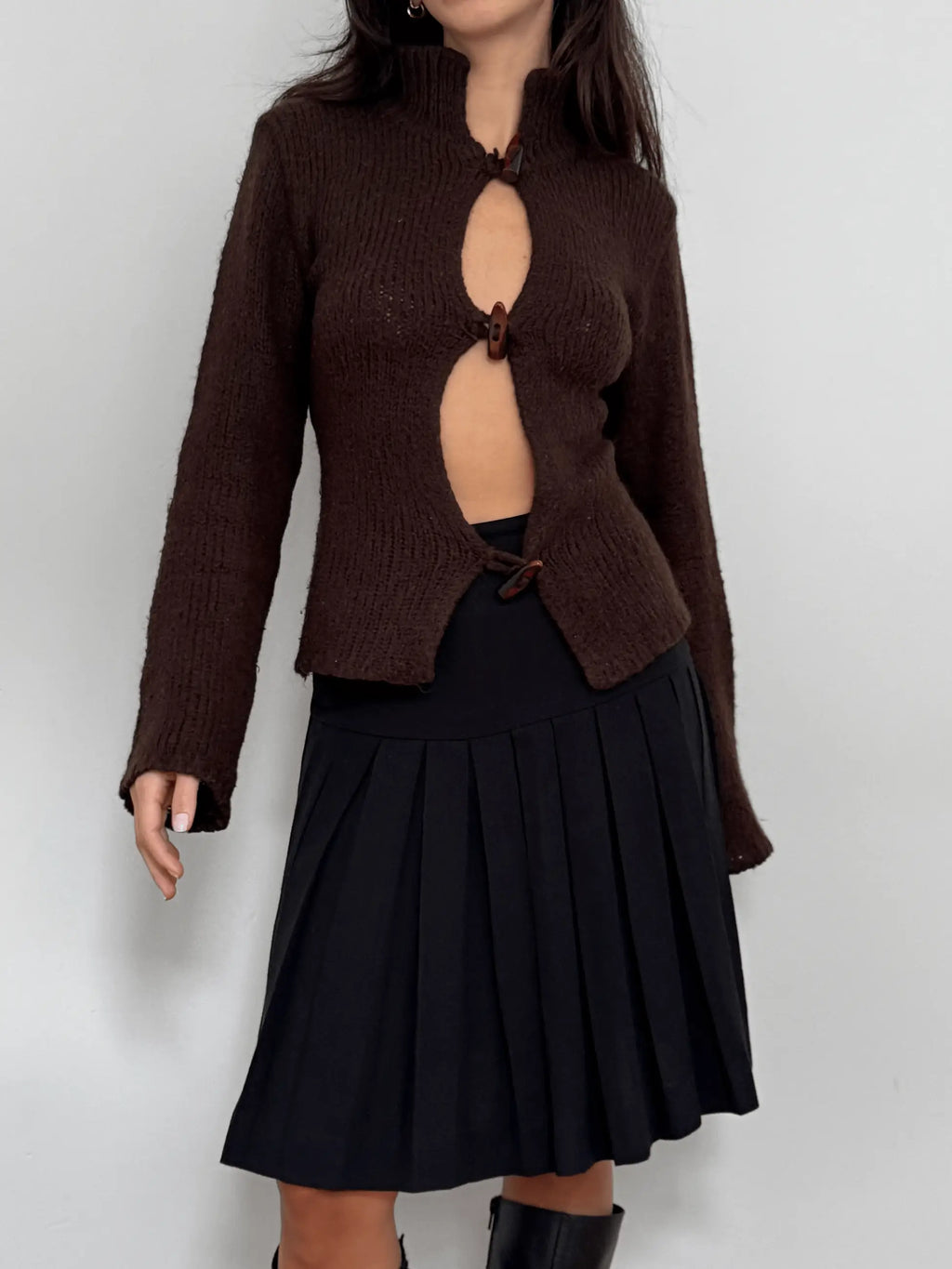 Brown Wool Cardigan