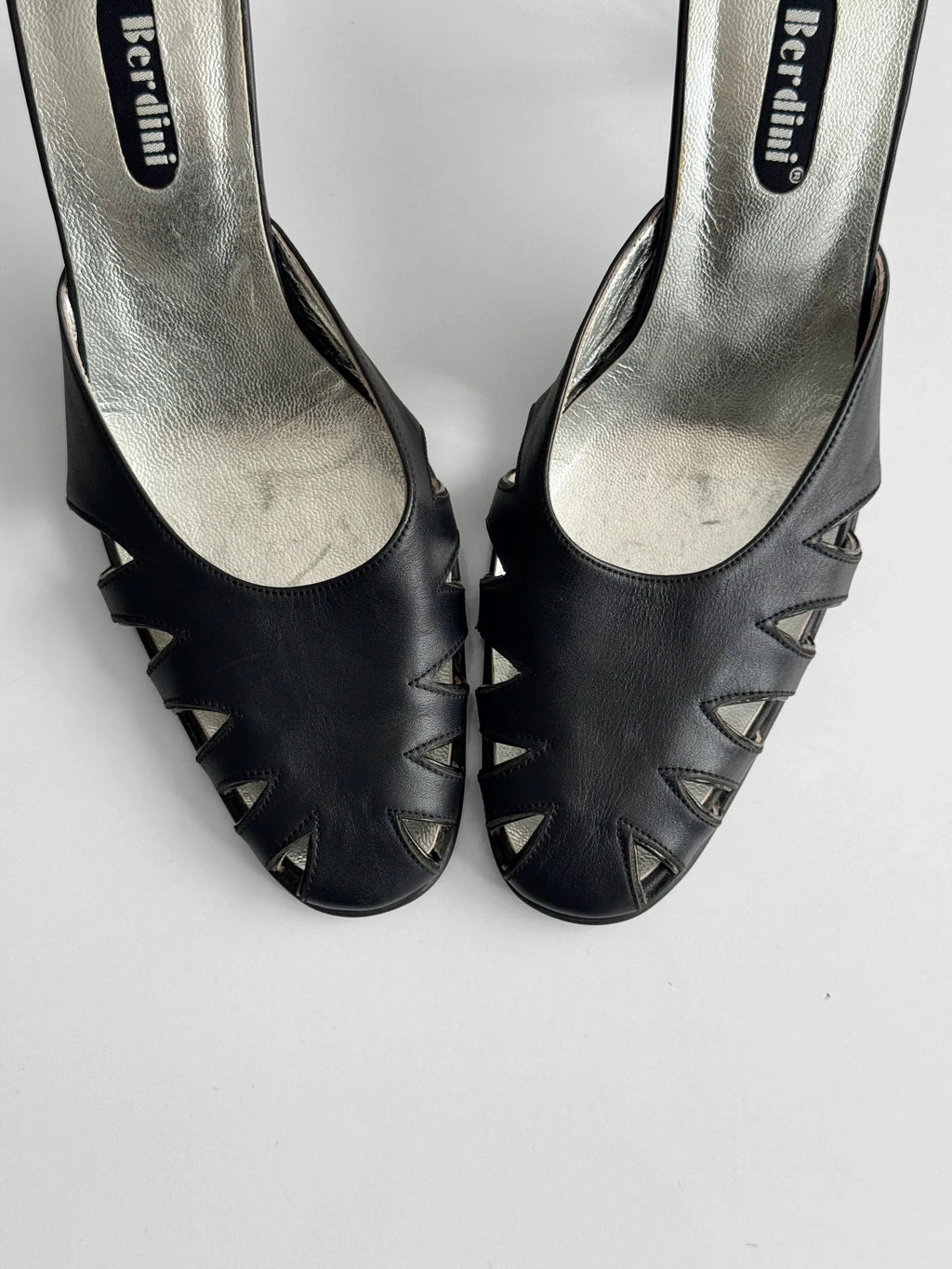 Black Heeled Mules