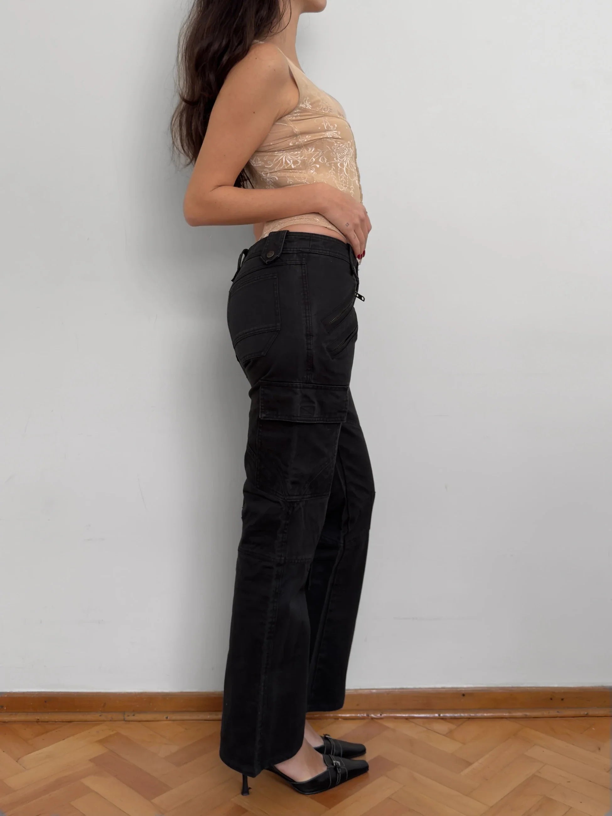 Black Kargo Trousers