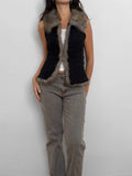 Fur-Trimmed Vest