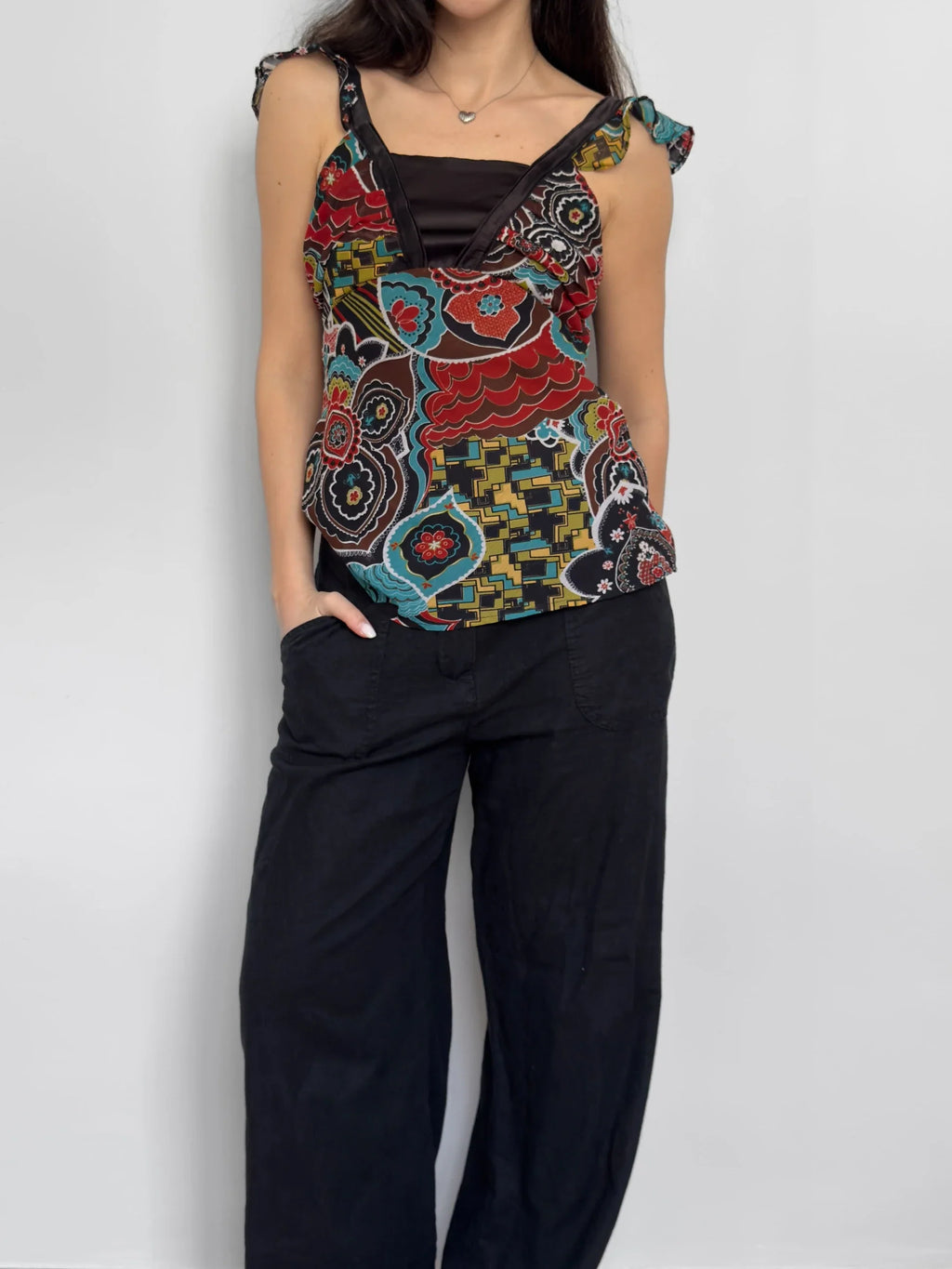 Patterned Chiffon Blouse