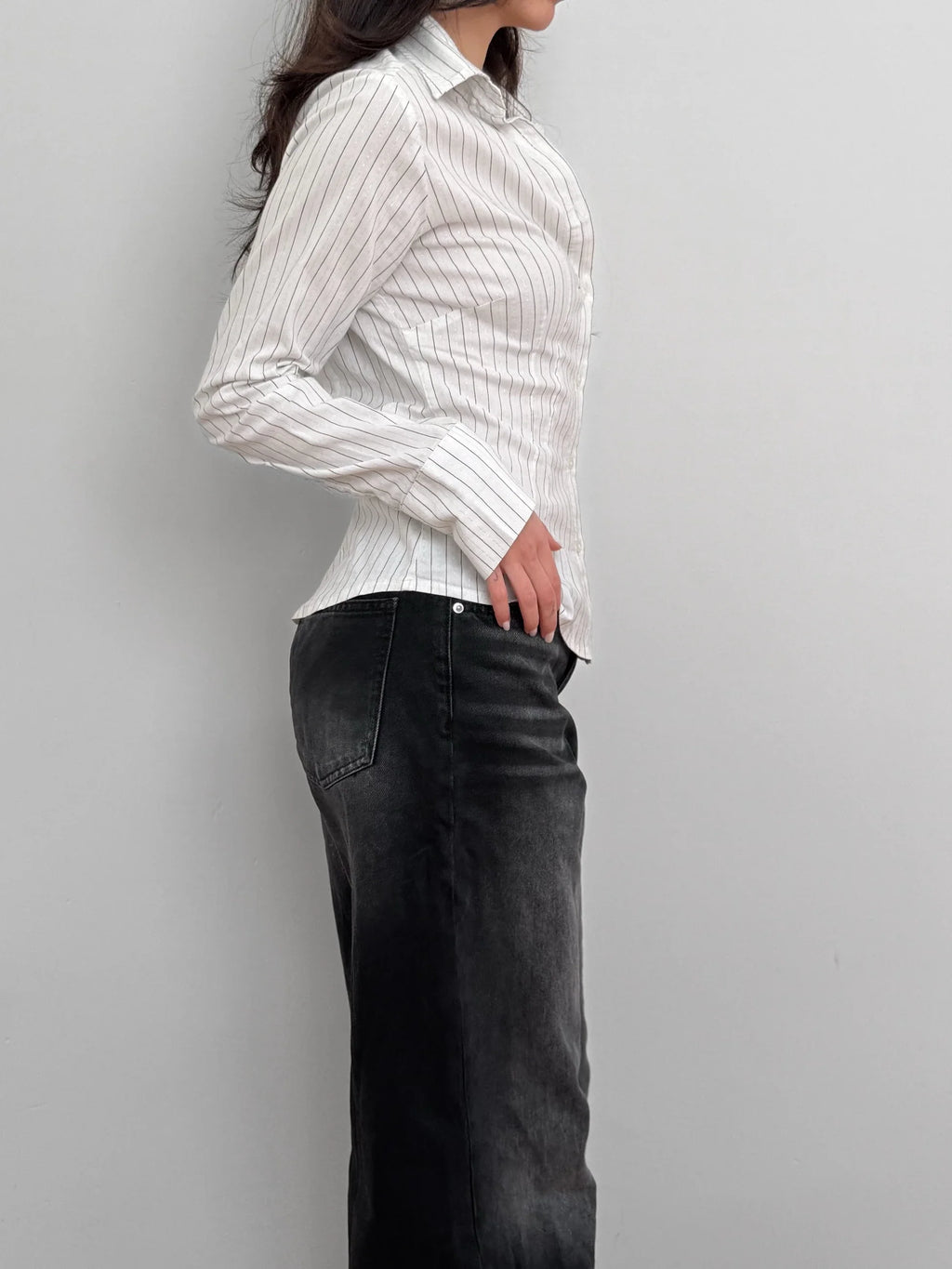 White Striped Shirt