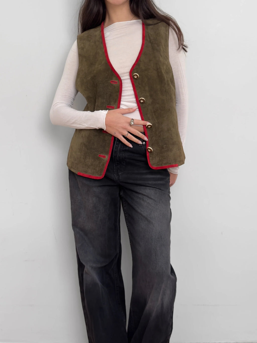 Green Suede Vest