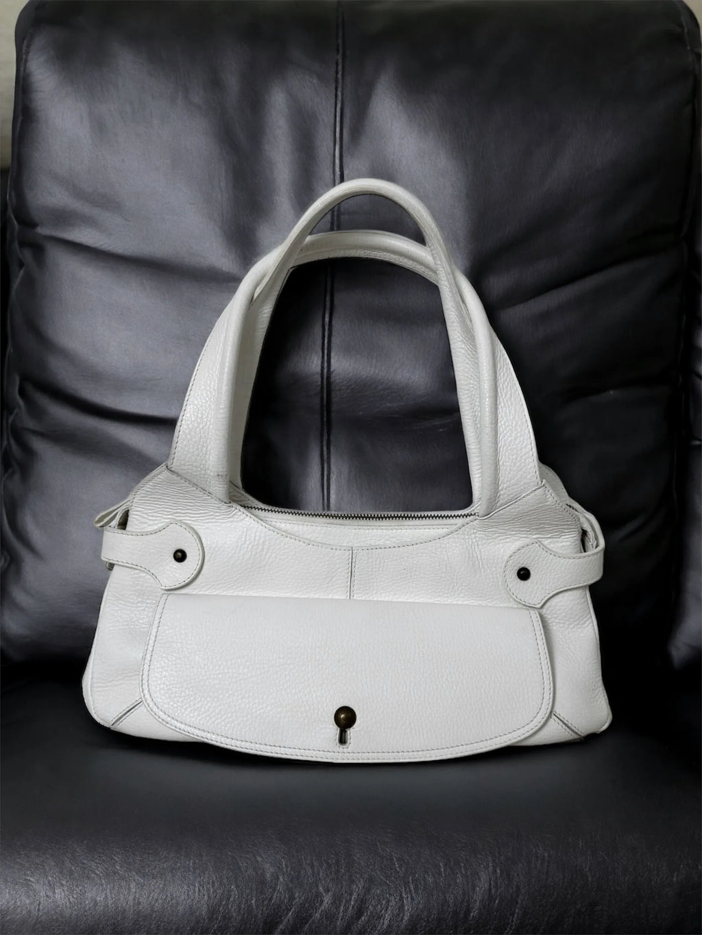 Tod's White Leather Shoulder Bag